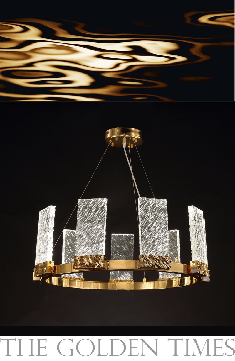 Aimee 1-Tier Round LED Luxurious Glass Chandelier - Italian Concept - 