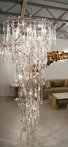 Livio Round Foyer Branching Teardrop Chandelier - Italian Concept - 