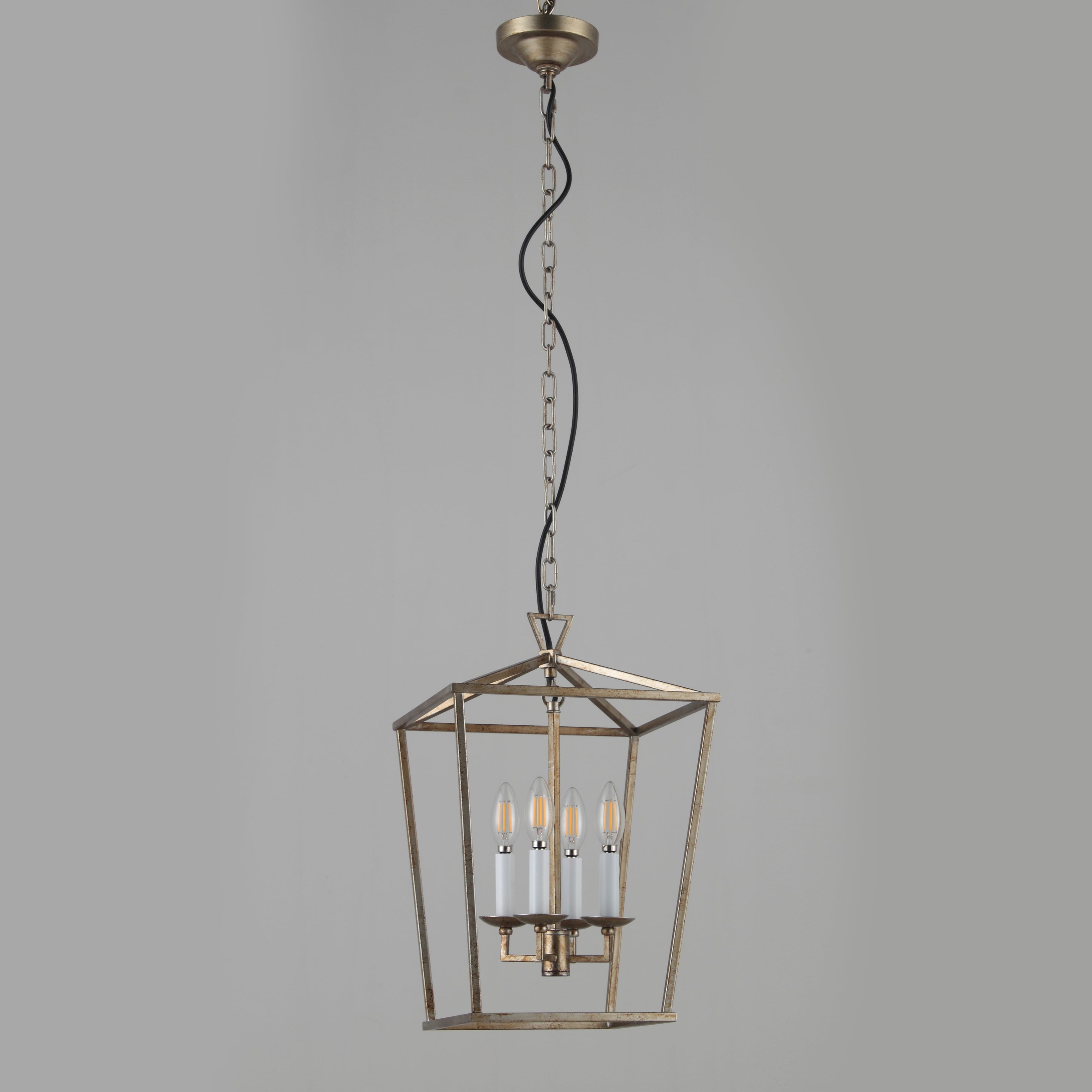 Chris Graff 4 - Light 12"W Lantern Geometric Chandelier - Italian Concept - 