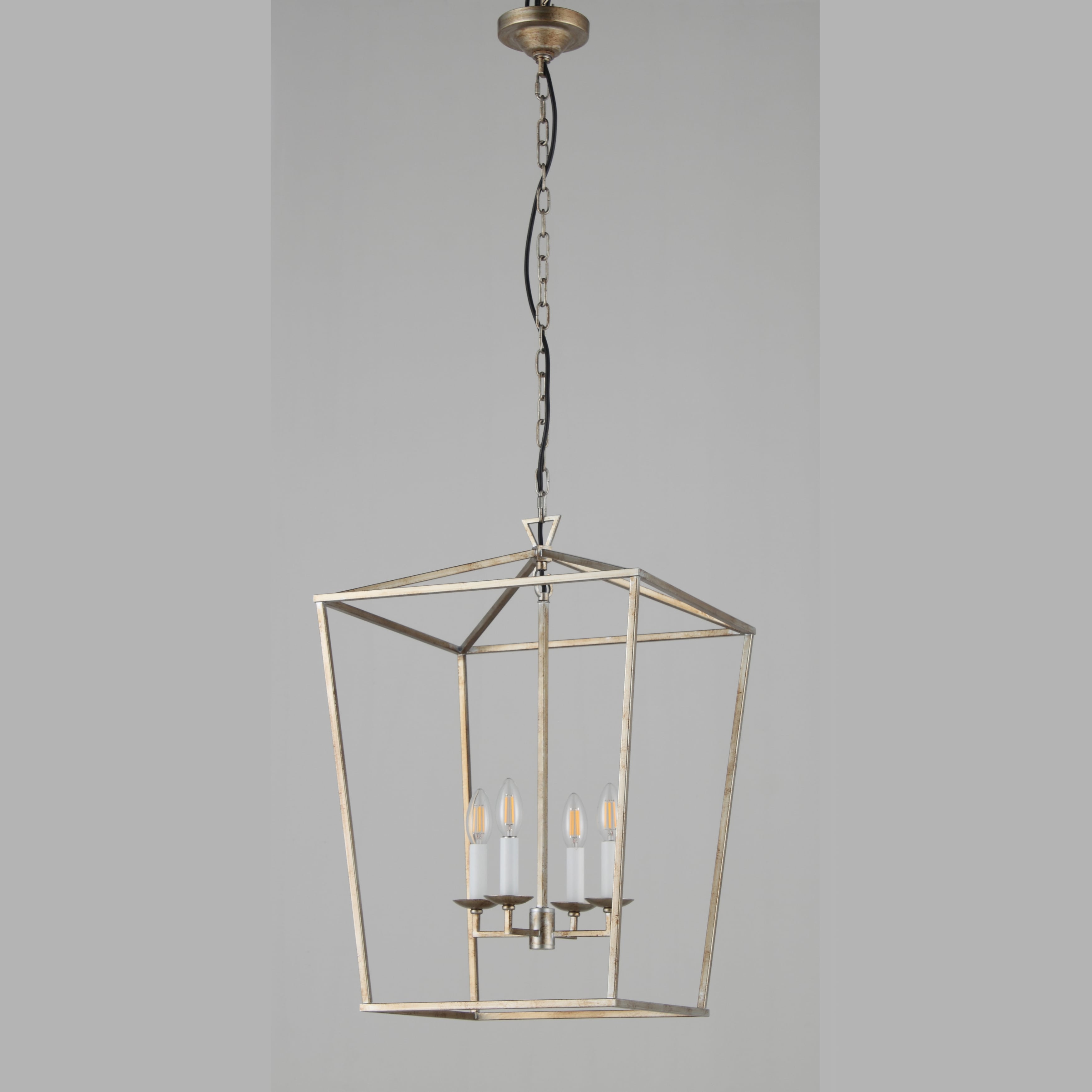 Chris Graff 4 - Light 12"W Lantern Geometric Chandelier - Italian Concept - 