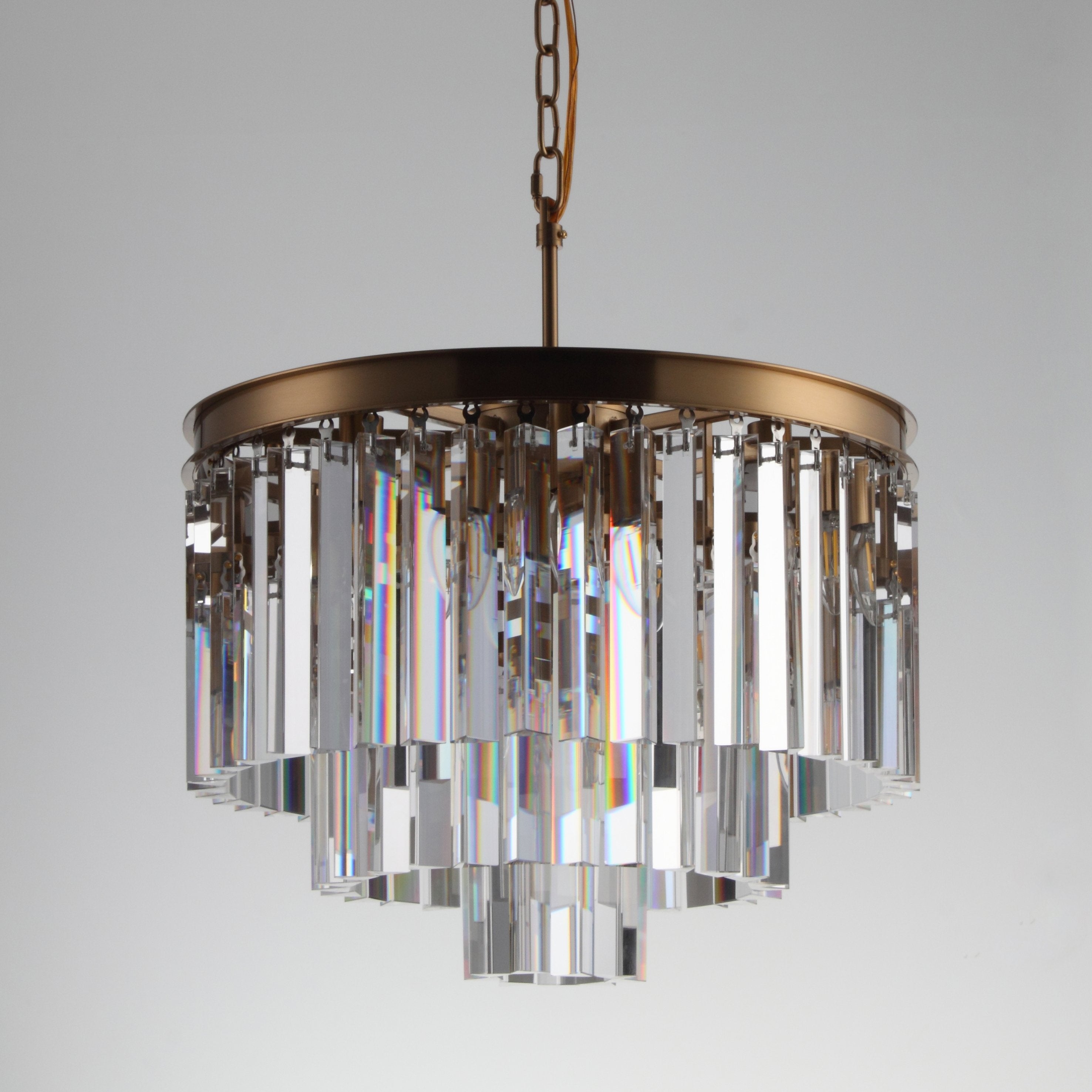 Apex Odeon Round Crystal Fringe Chandelier Collection - Italian Concept - 
