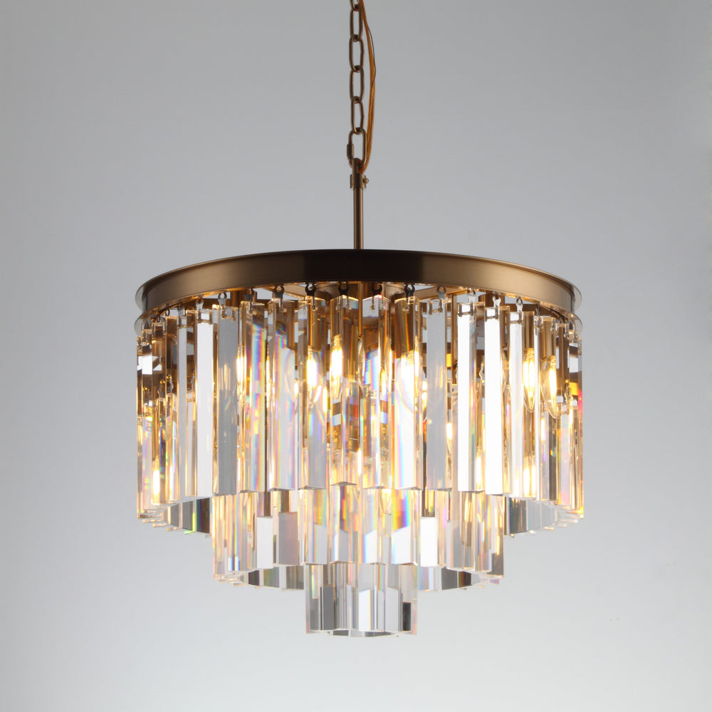 Odeon Crystal Fringe Round Chandelier Collection