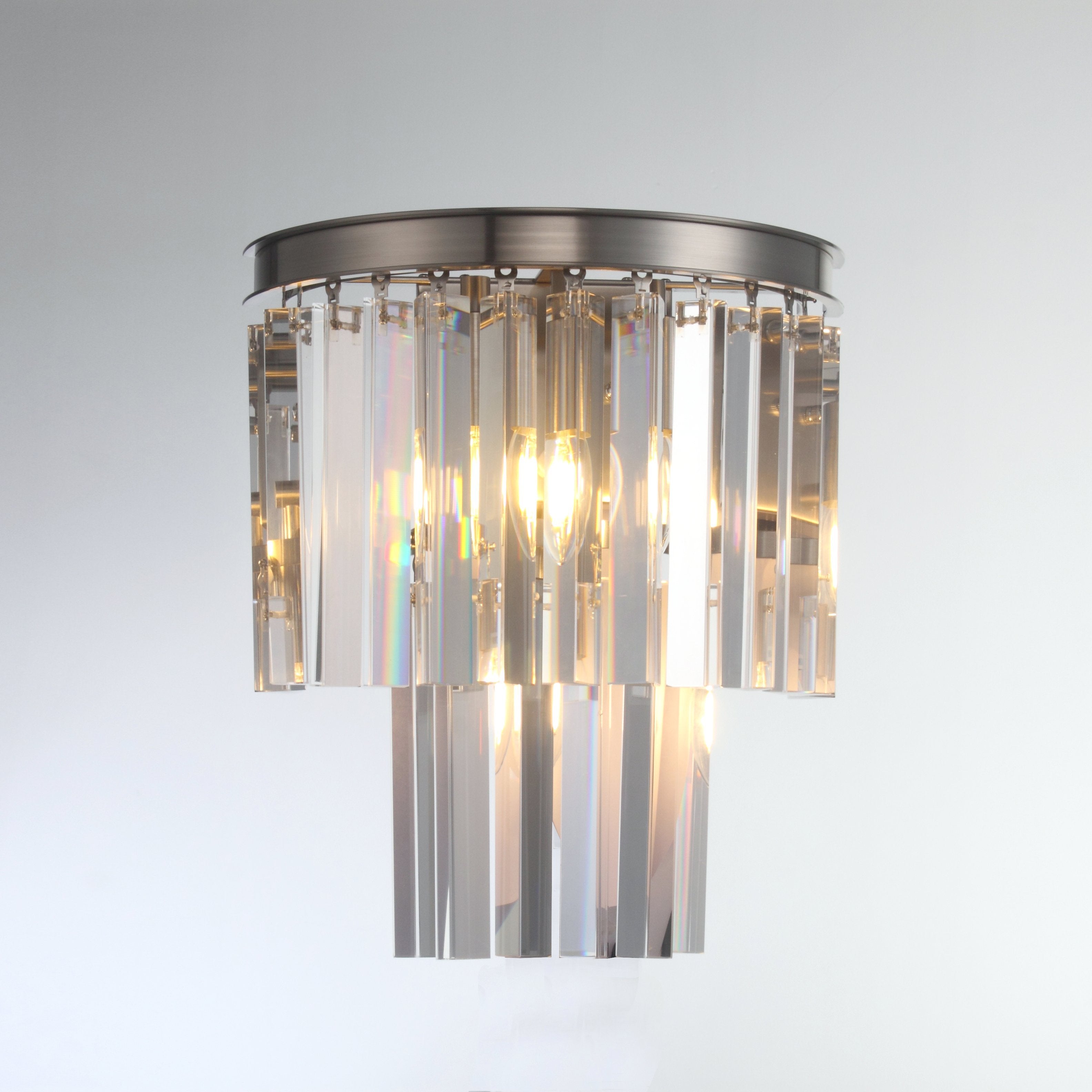 Odeon Crystal Fringe 2-Tier Sconce - Italian Concept