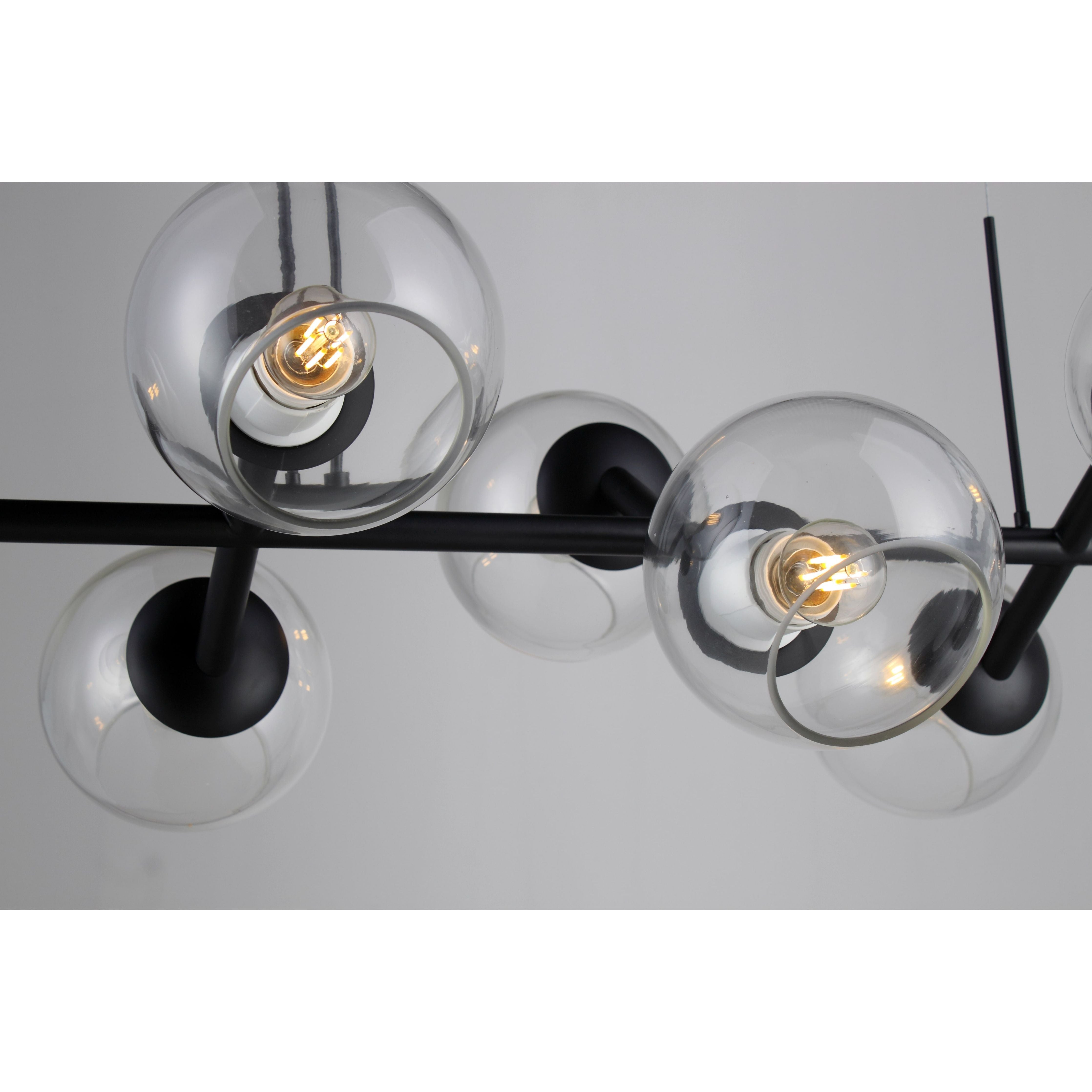 Linear Branching Glass Globe Bubble Chandelier - Italian Concept