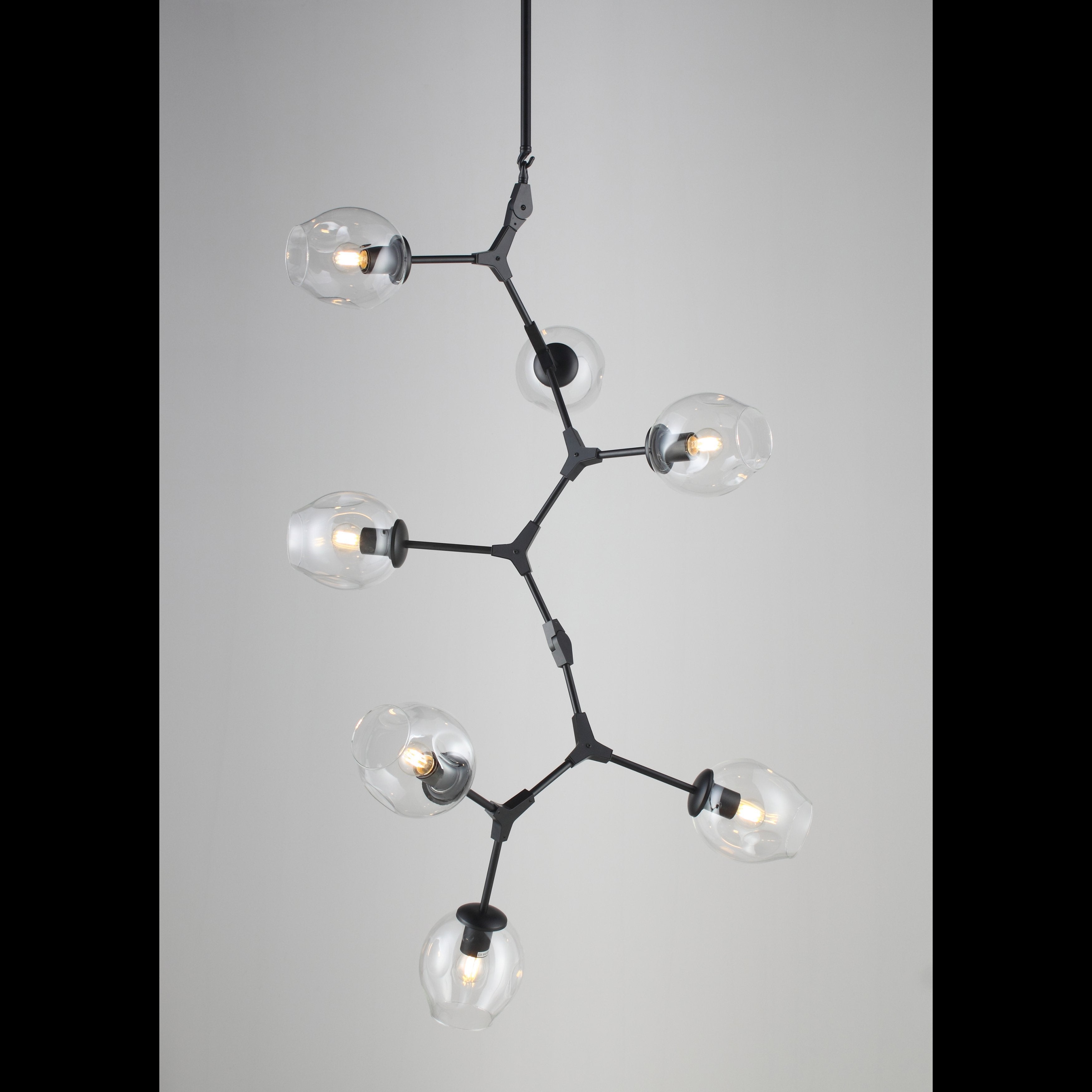 Metal Releaf Vertical Globe Branching Bubble Chandelier - Italian Concept