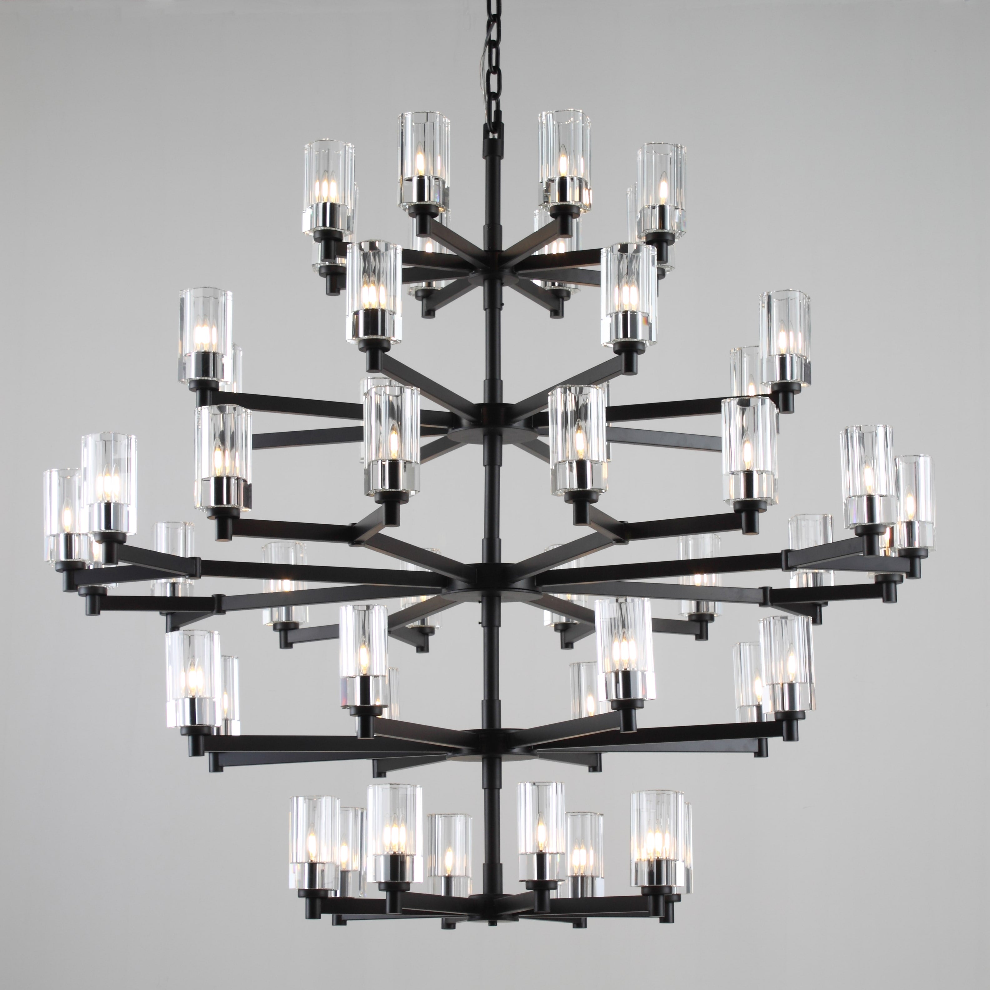 Kleidoscope Tiered/ Layered Large Crystal Fringe Chandelier - Italian Concept