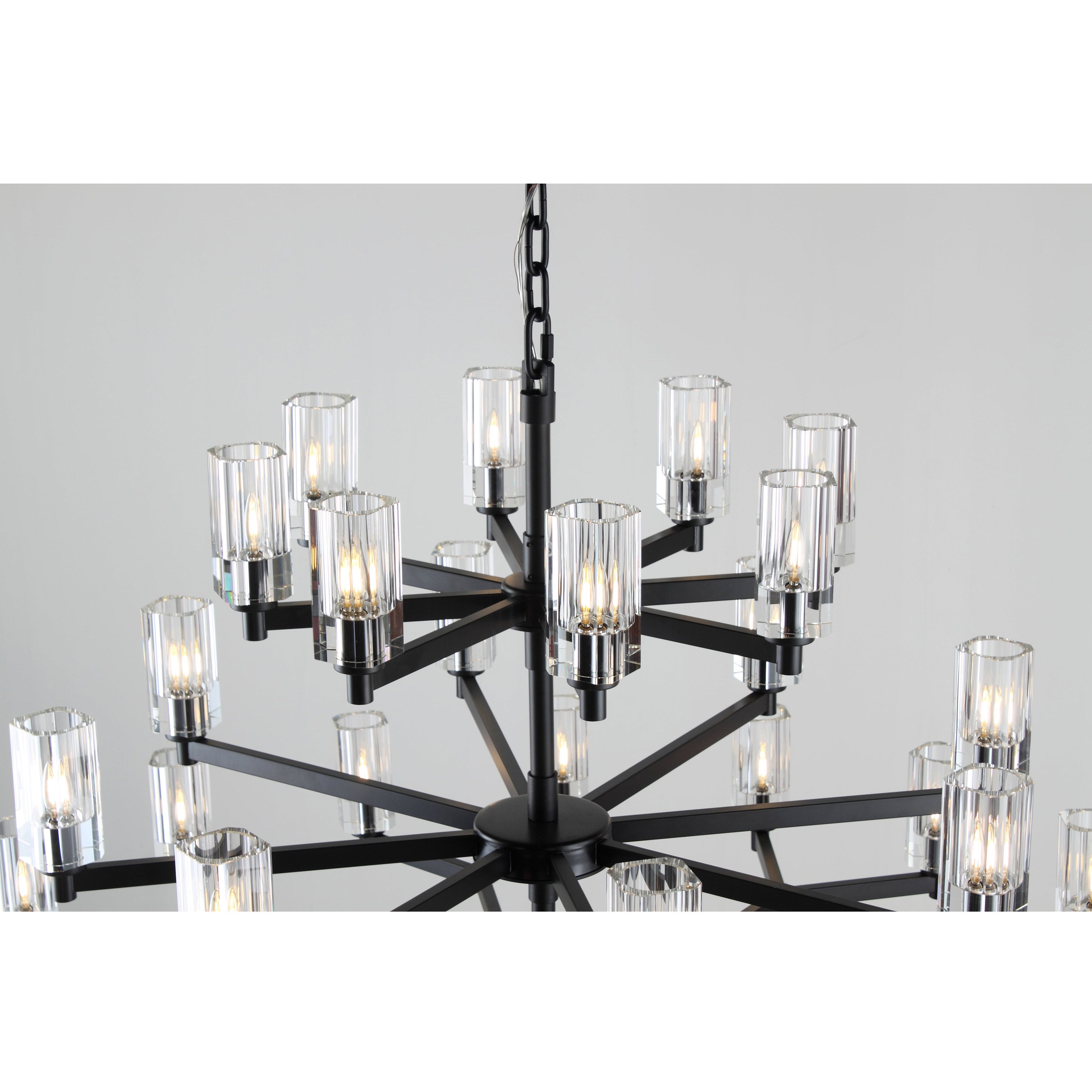 Kleidoscope Tiered/ Layered Large Crystal Fringe Chandelier - Italian Concept