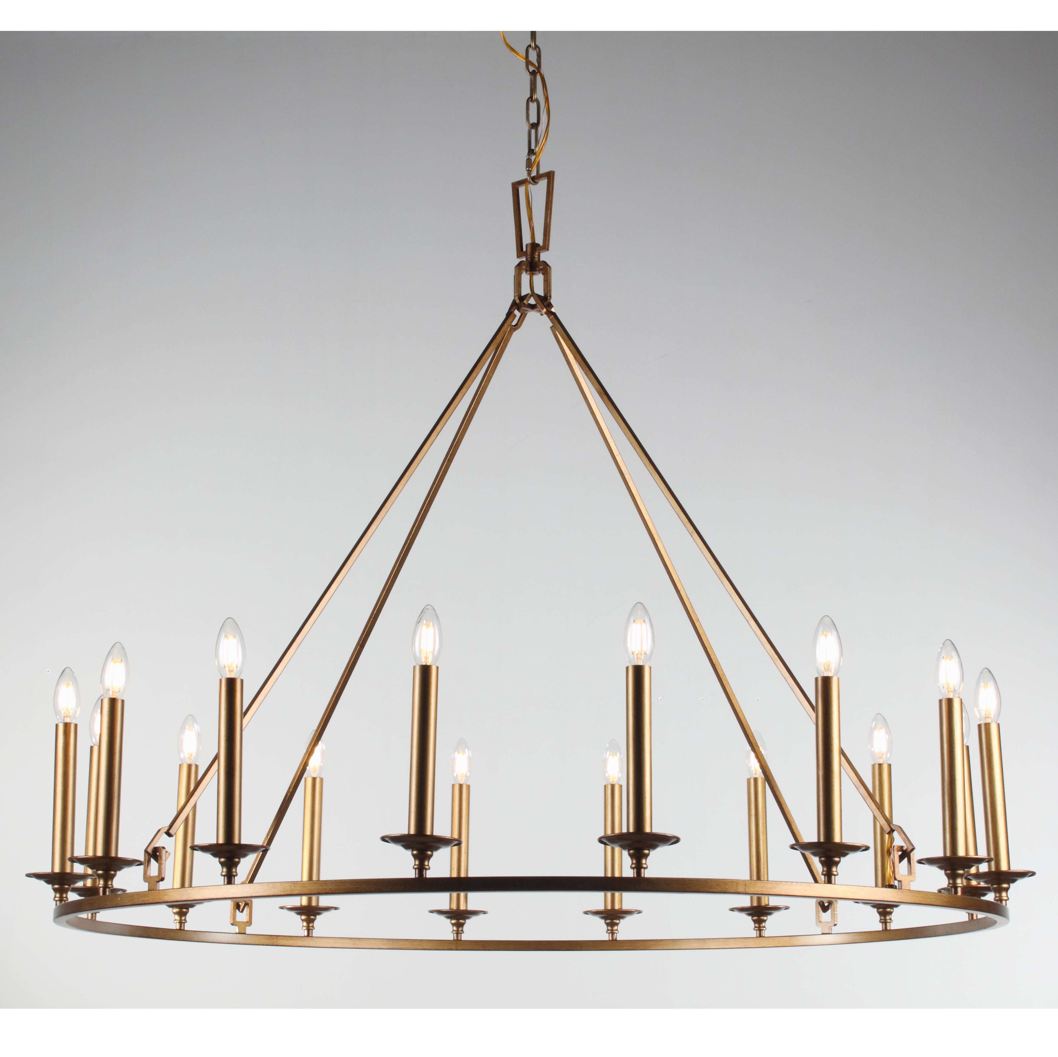 Wineyard Wheel Barrel Round 2-Tier Chandelier - Italian Concept