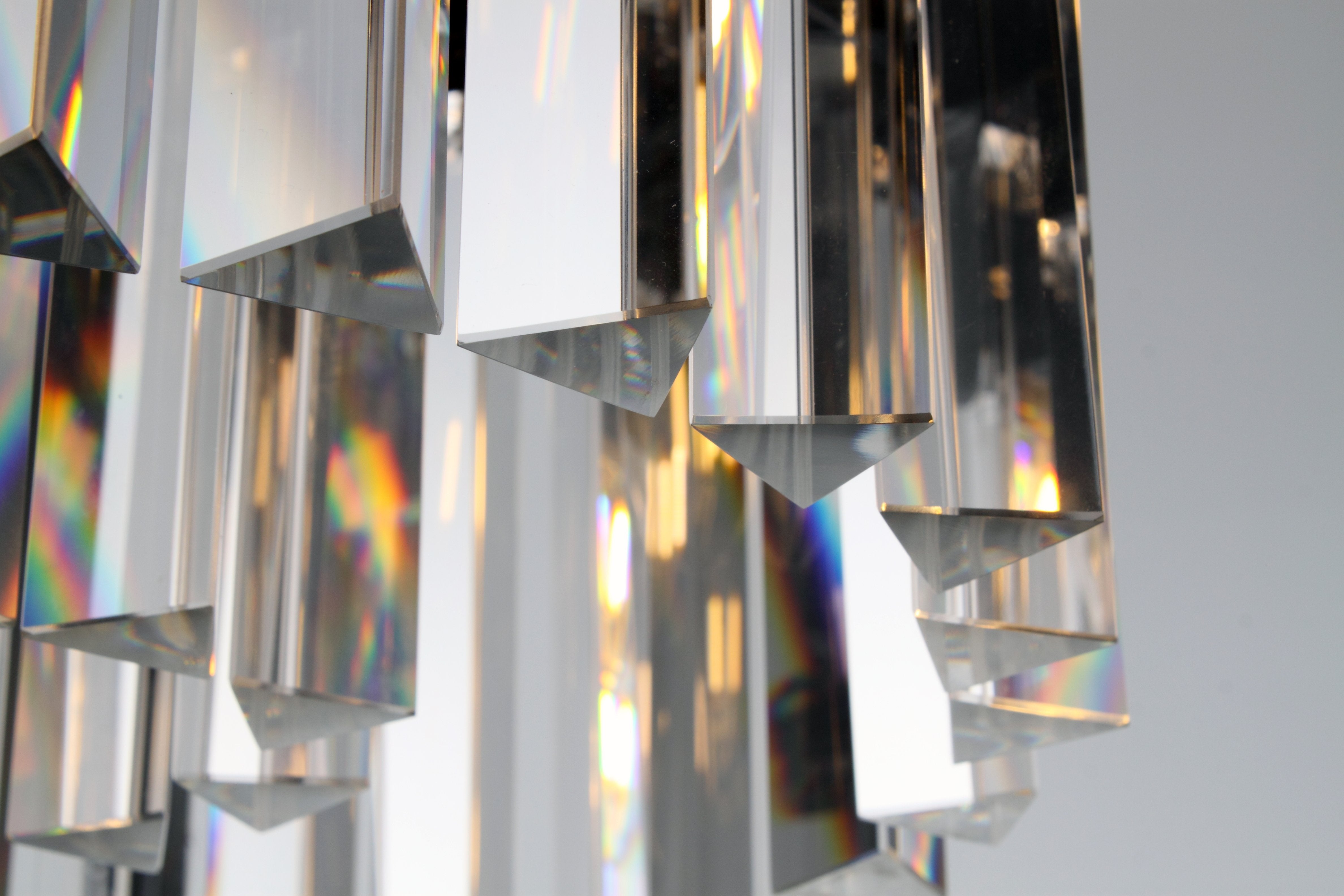 Apex Odeon 1-Tier Round Fringe Crystal Prism Chandelier - Italian Concept - 