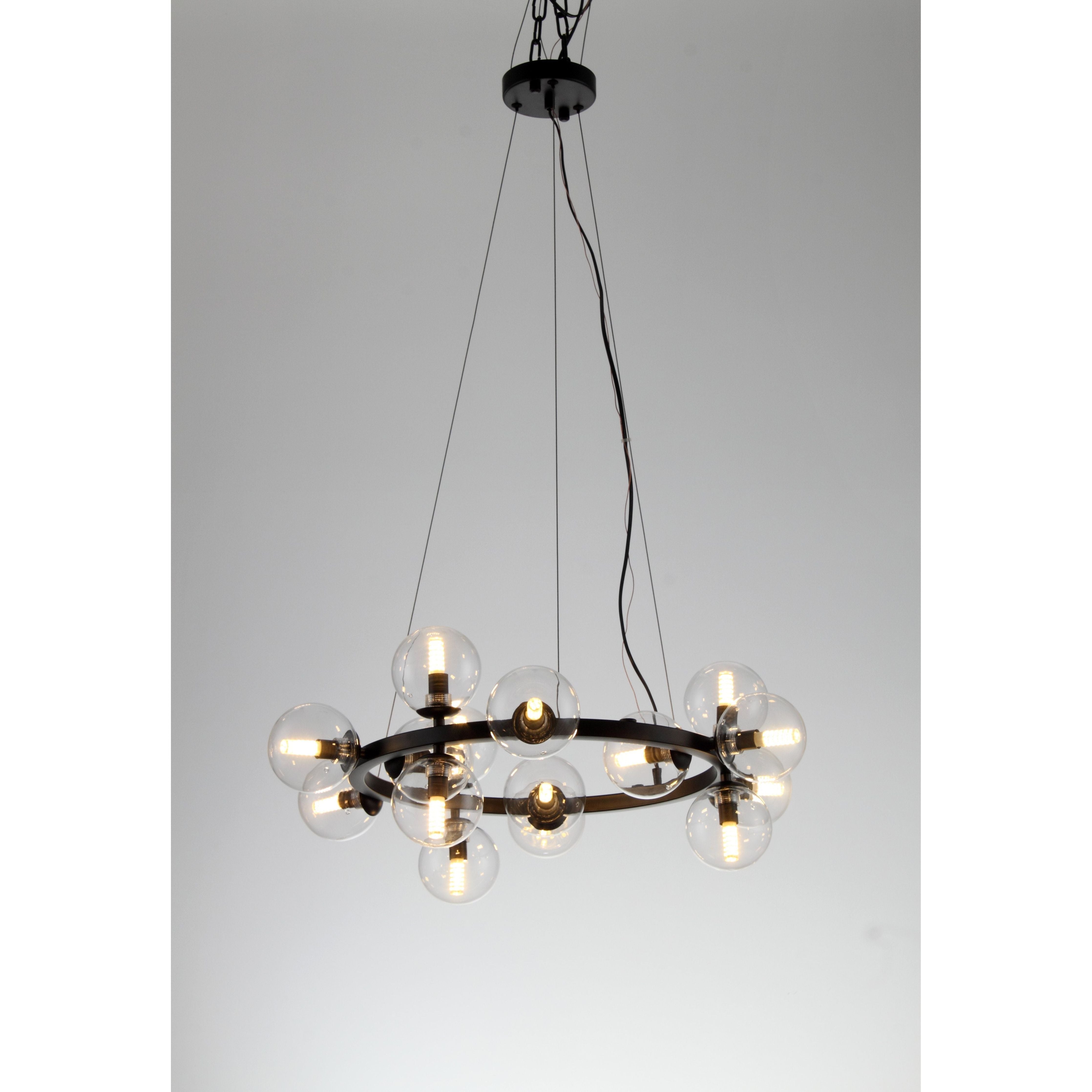 Sepi Glass Globe / Bubble Round Ring Chandelier - Italian Concept - 