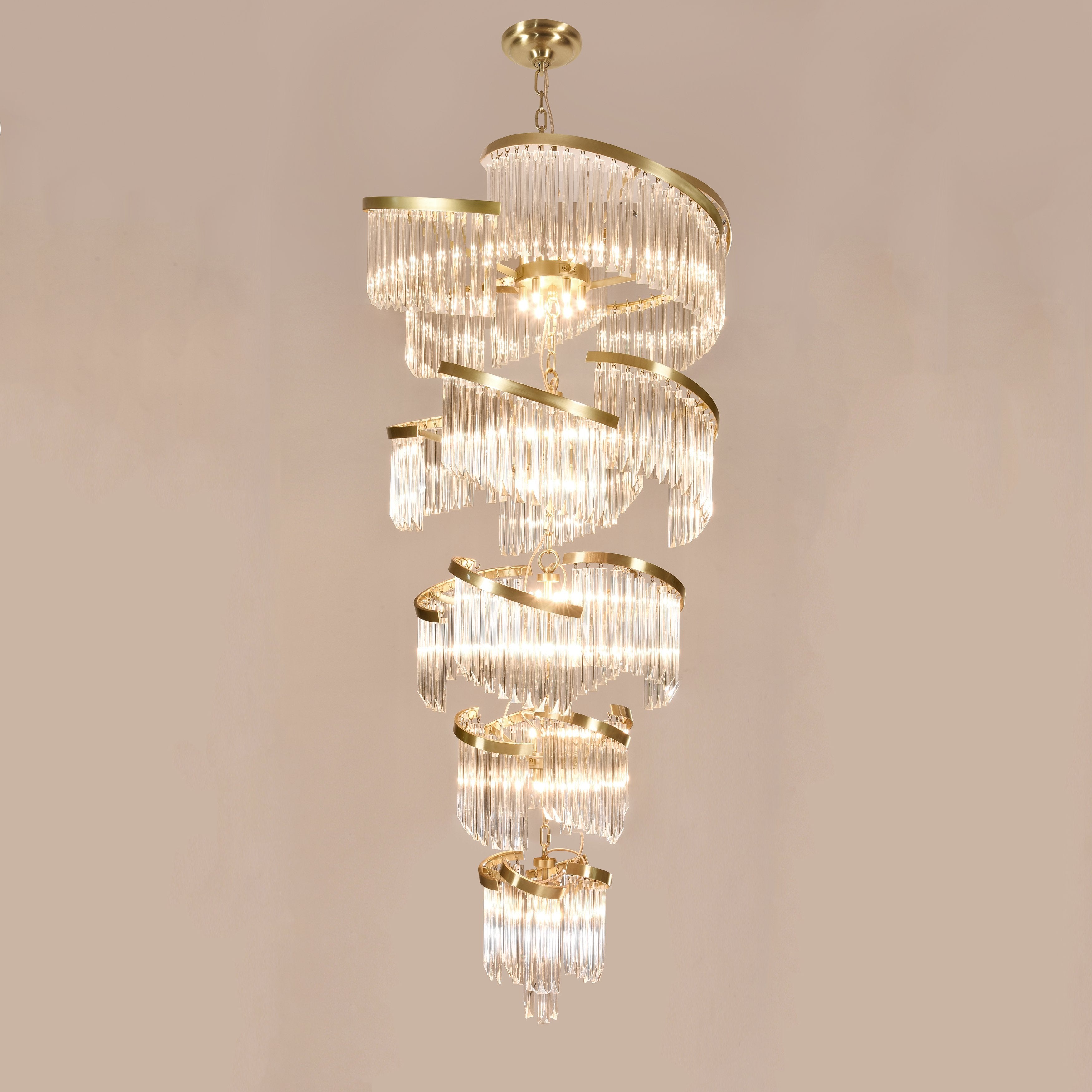 Twin Palms Foyer Crystal Chandelier - Italian Concept