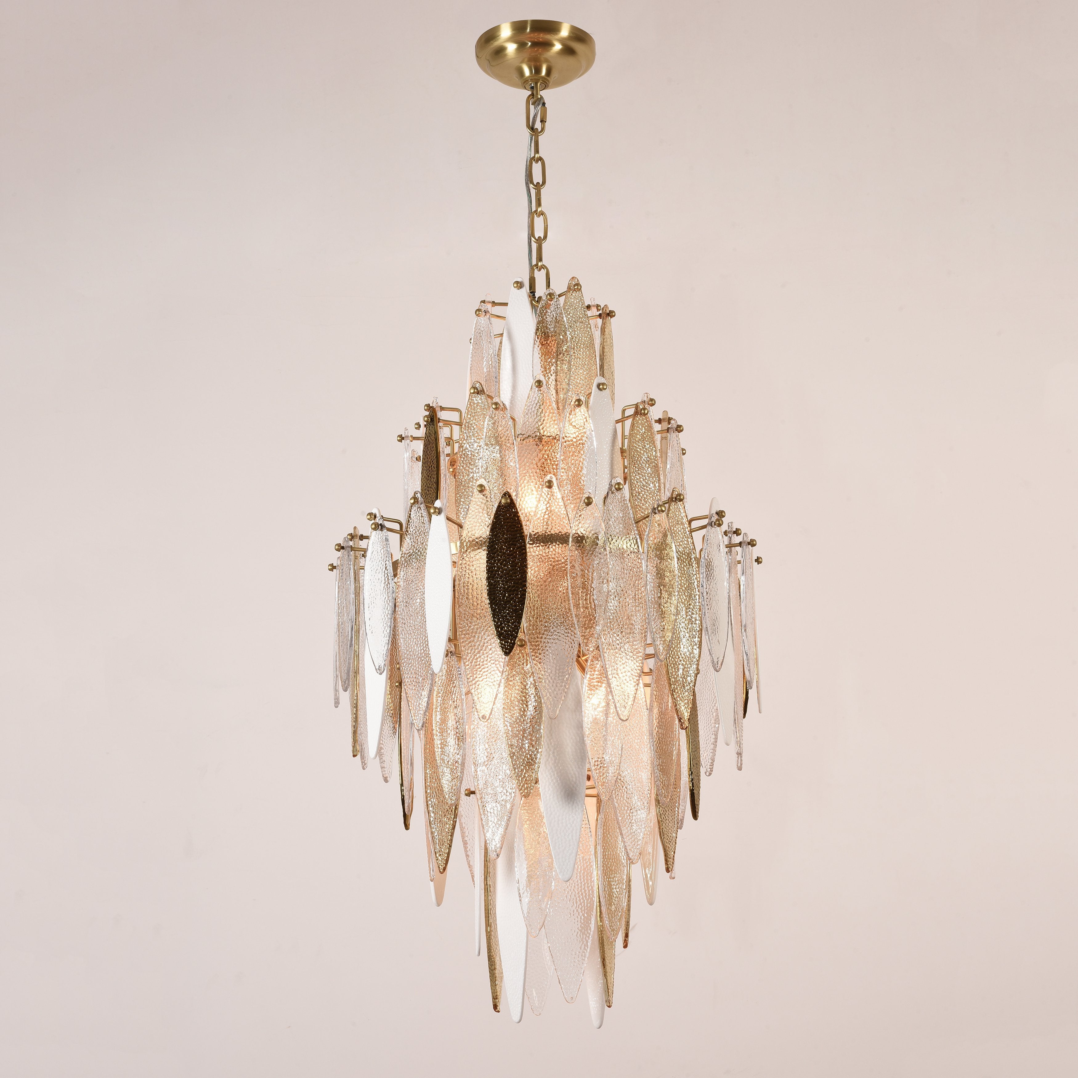 Alba Empire Tiered Oval Glass Chandelier - Italian Concept - 