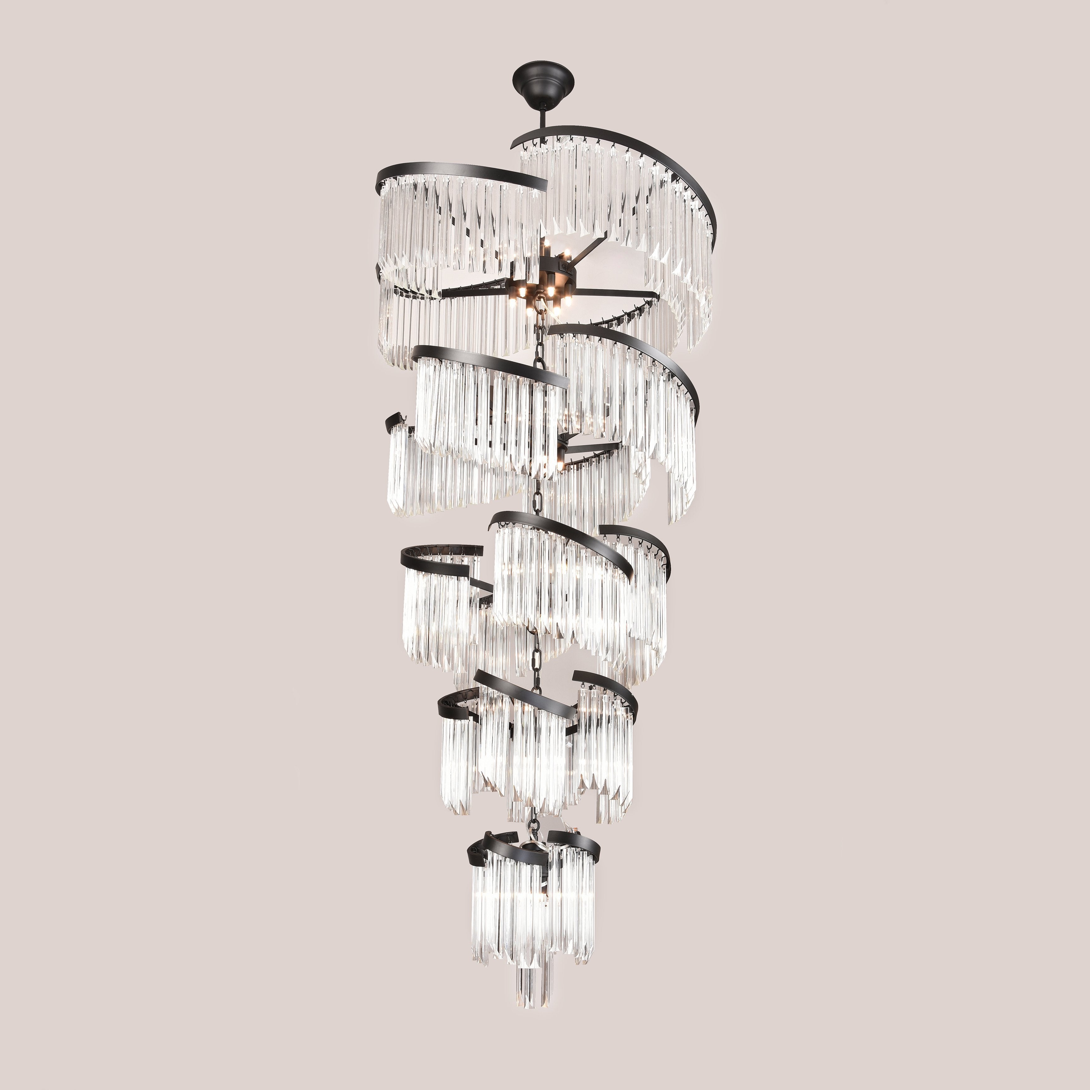 Twin Palms Foyer Crystal Chandelier - Italian Concept