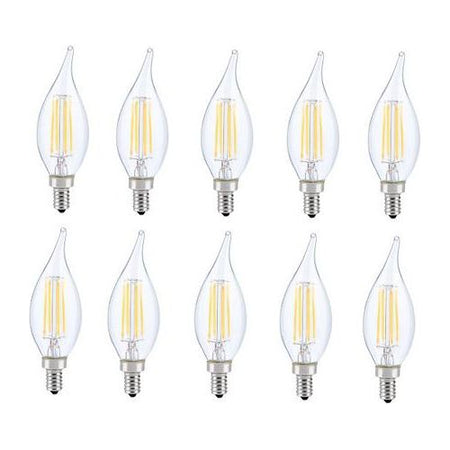 10-Pack 4W LED E12 Candelabra Bulb - Italian Concept - 