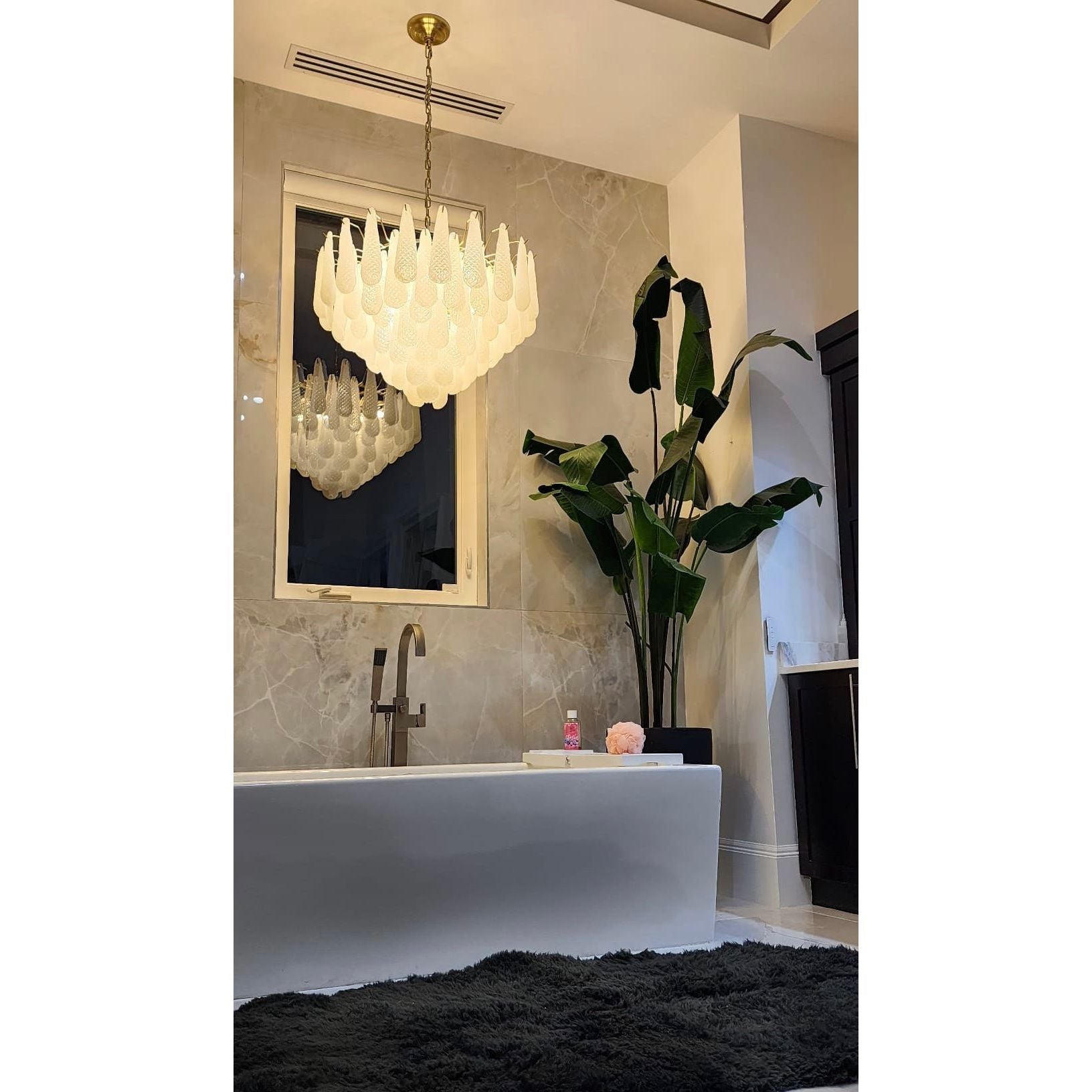 Sergio Raindrop Milk Murano Style Glass - Italian Concept