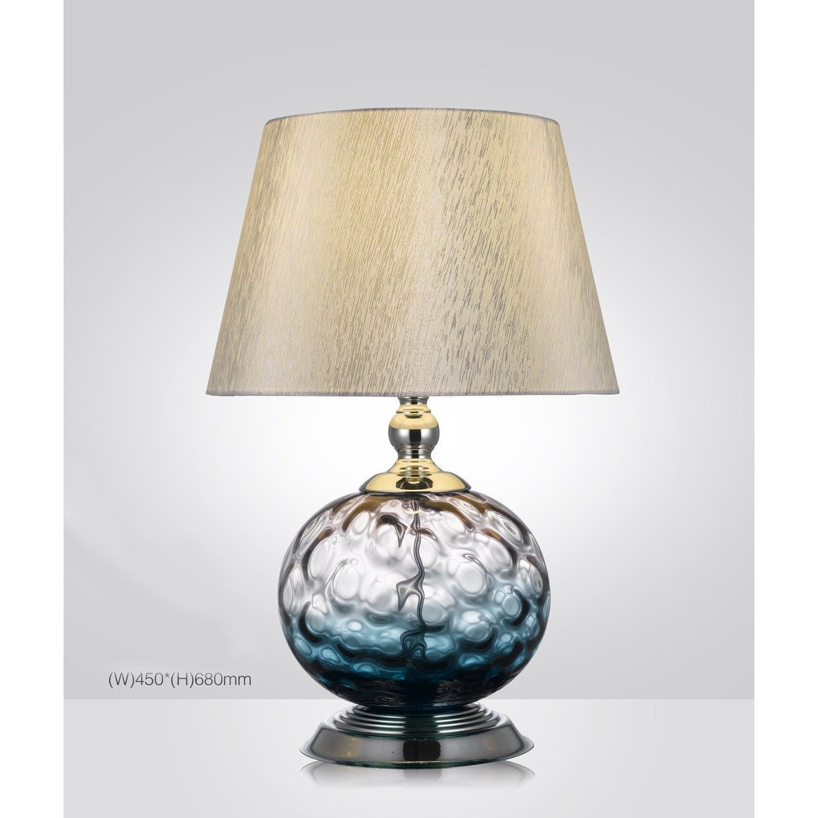 Urbanity Hand-Crafted Blown Glass Table Lamp With Shade - Italian Concept