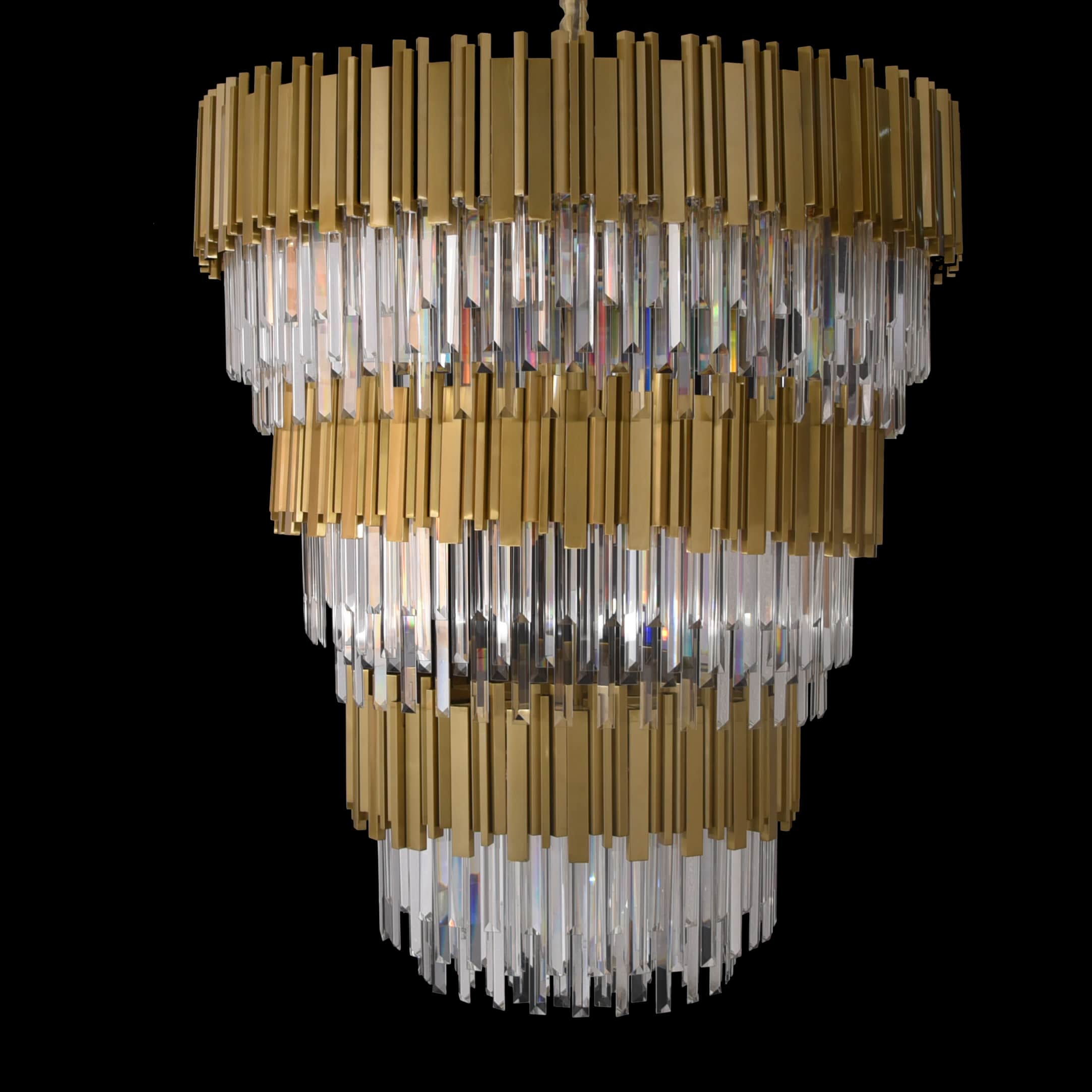 Colonnade Tiered Round Crystal Chandelier - Italian Concept - 