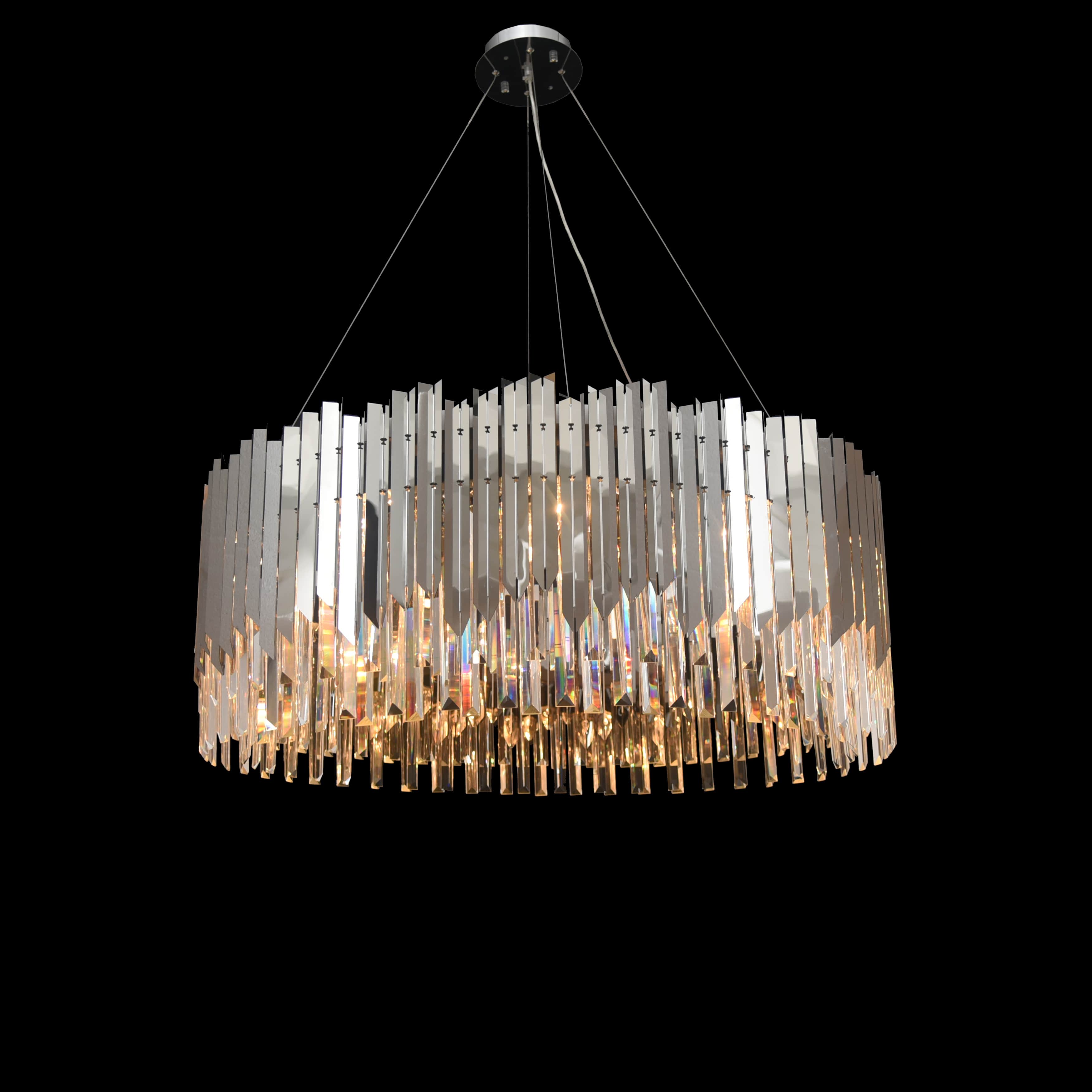 Arrows Steel Crystal Chandelier Round - Italian Concept - 