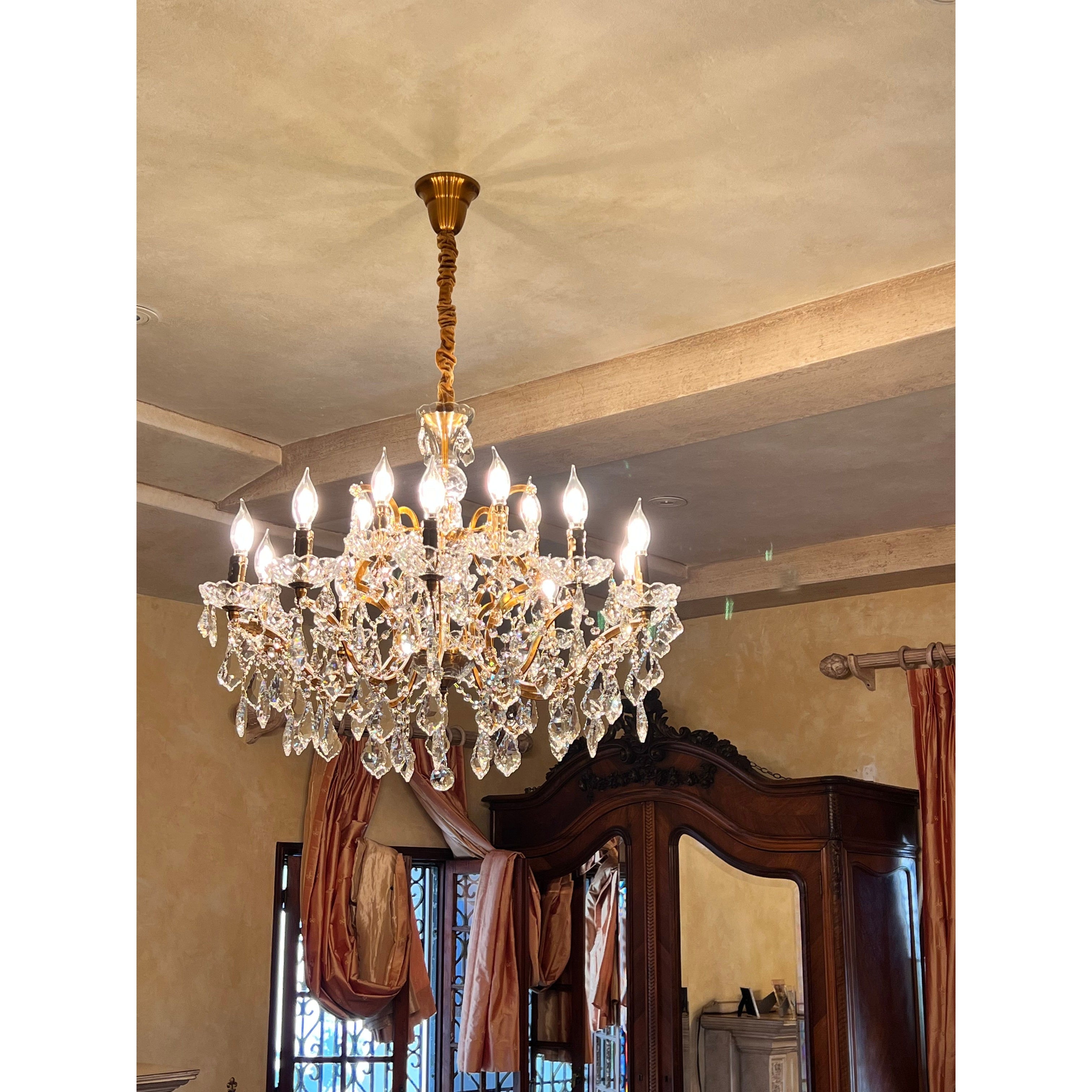 15 Light Rococo Maria Theresa Crystal Chandelier - Italian Concept - 