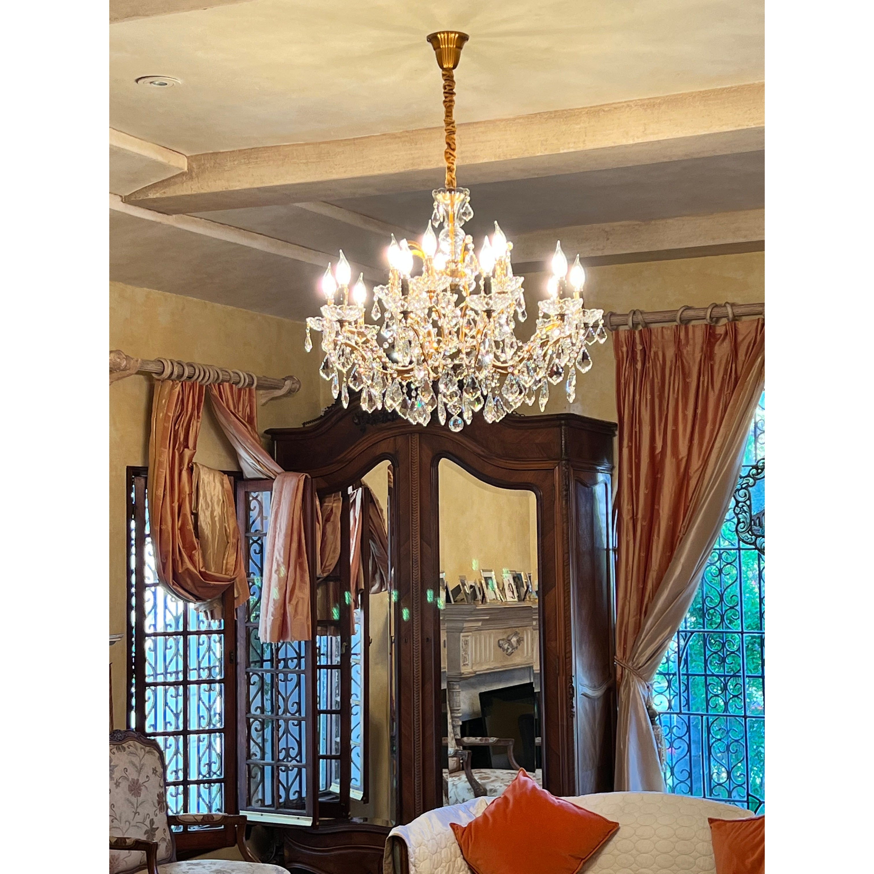 15 Light Rococo Maria Theresa Crystal Chandelier - Italian Concept - 