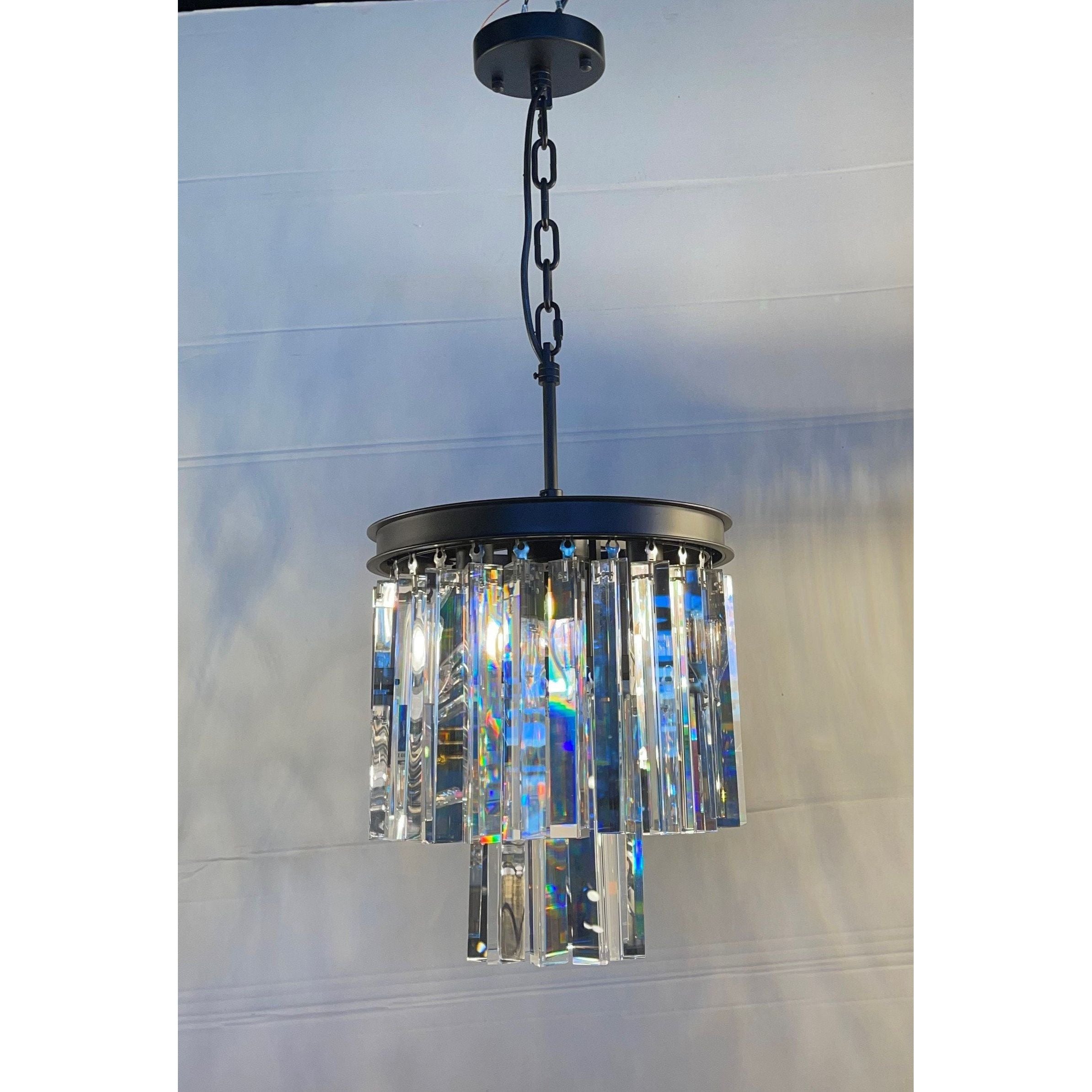 Apex Odeon Round Crystal Fringe Chandelier Collection - Italian Concept - 