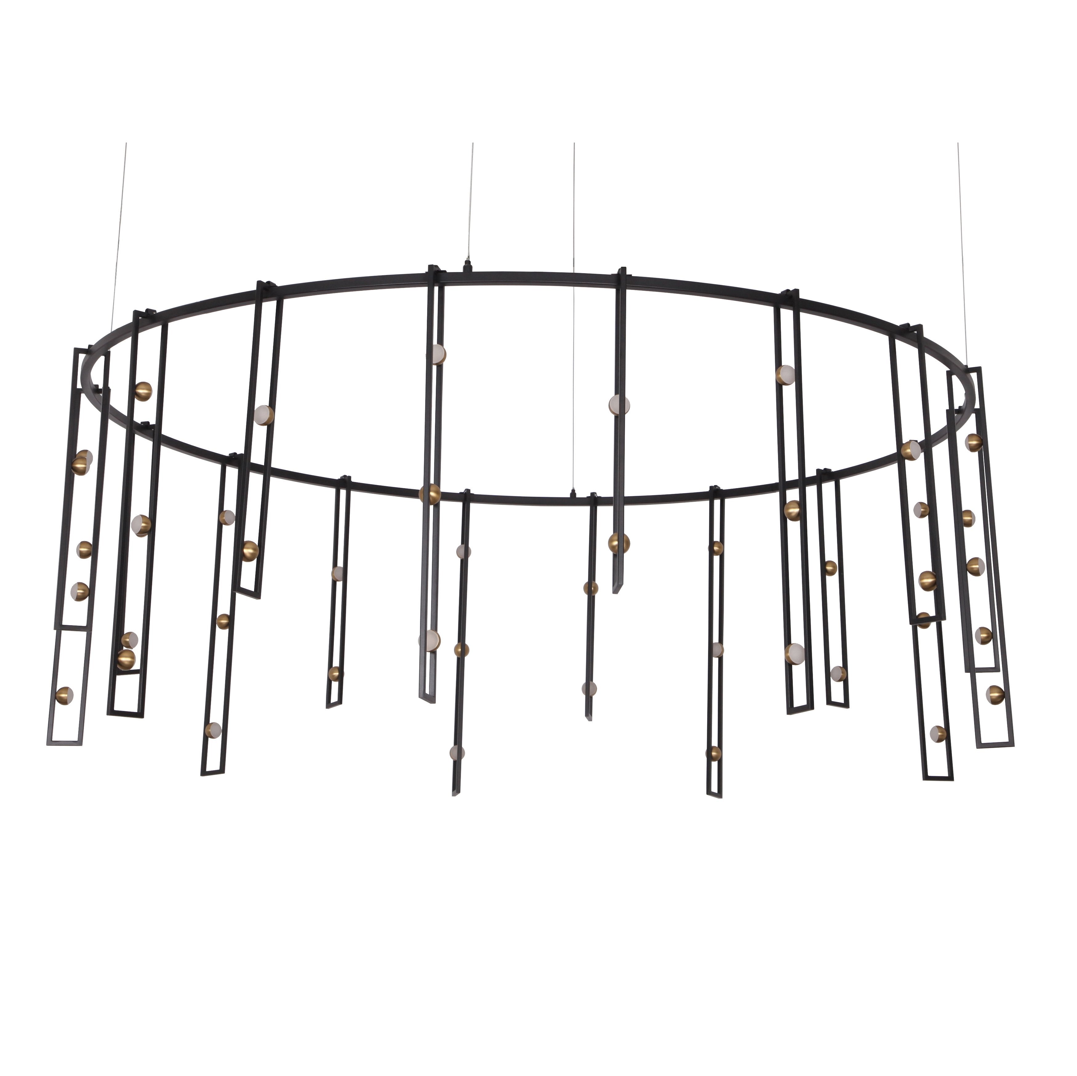 Timothee Bistro 60"W Round LED Chandelier - Italian Concept