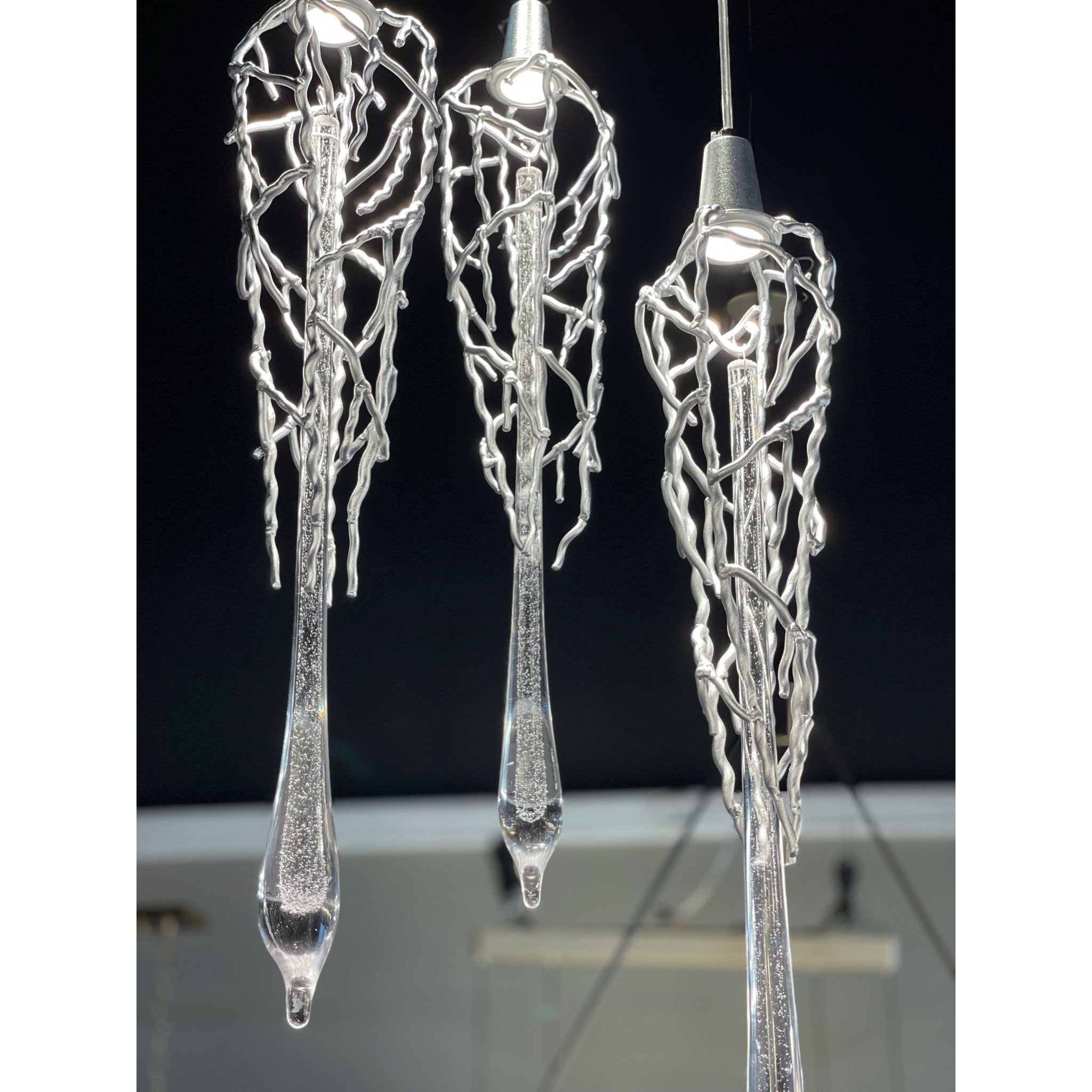 Organic Round Branching 25 Pendant Teardrop Foyer Chandelier - Italian Concept