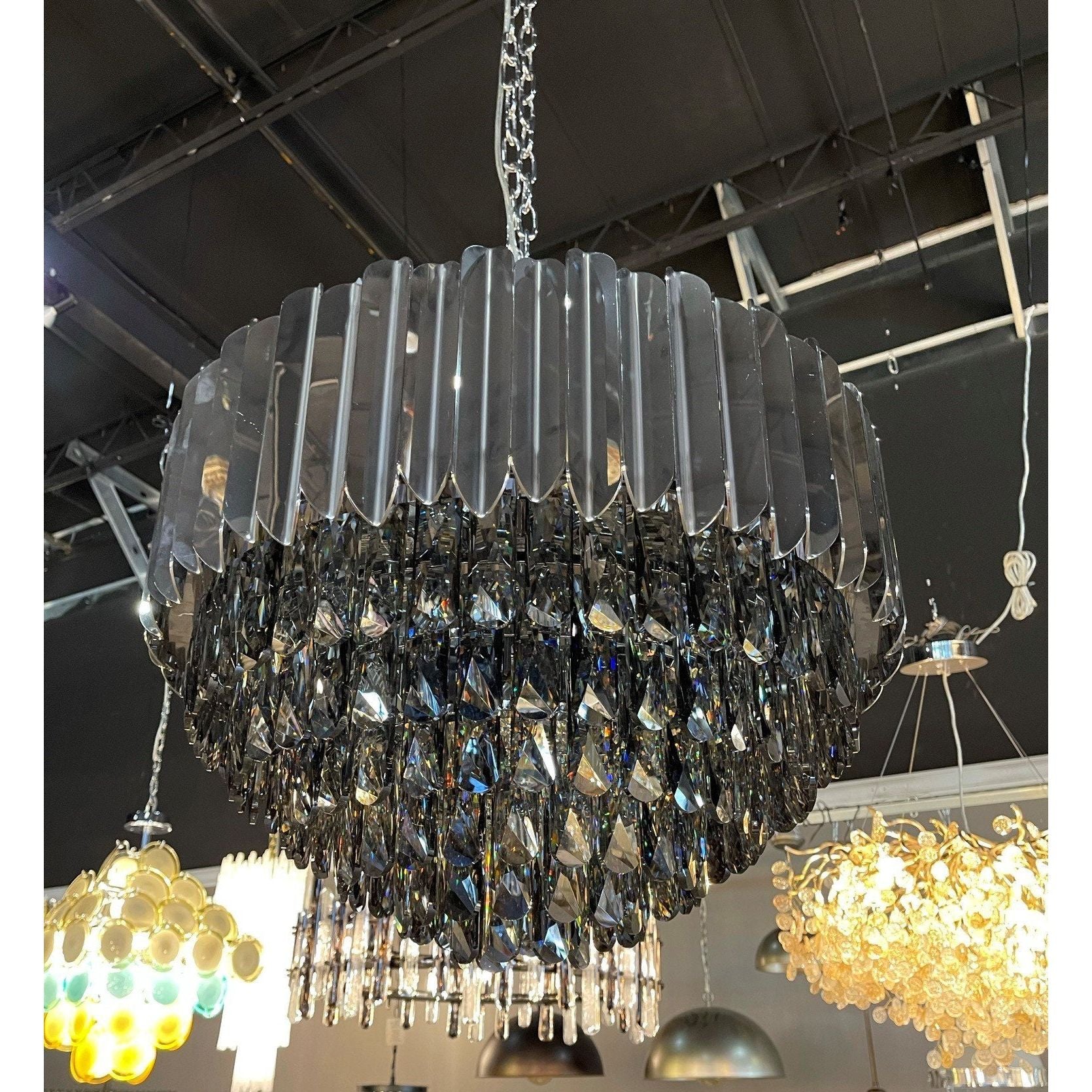 Alicante Tiered Round Crystal Chandelier - Italian Concept - 