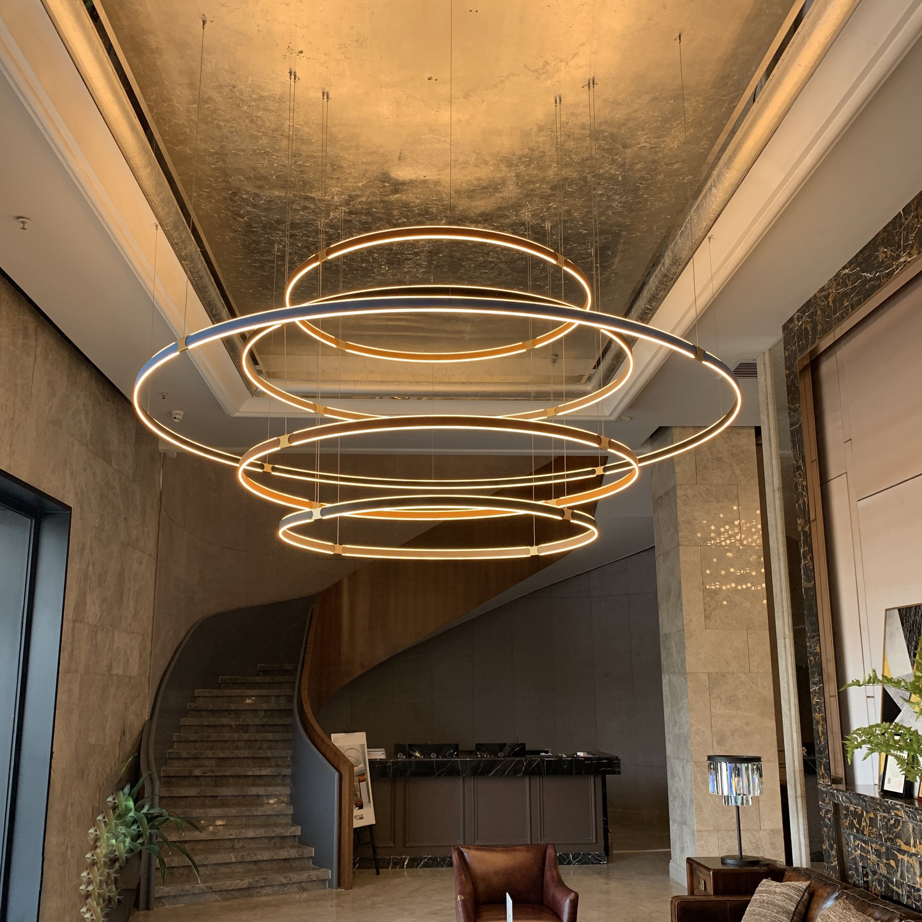 Albek Round LED Ring Commercial Project Chandelier - Italian Concept - 