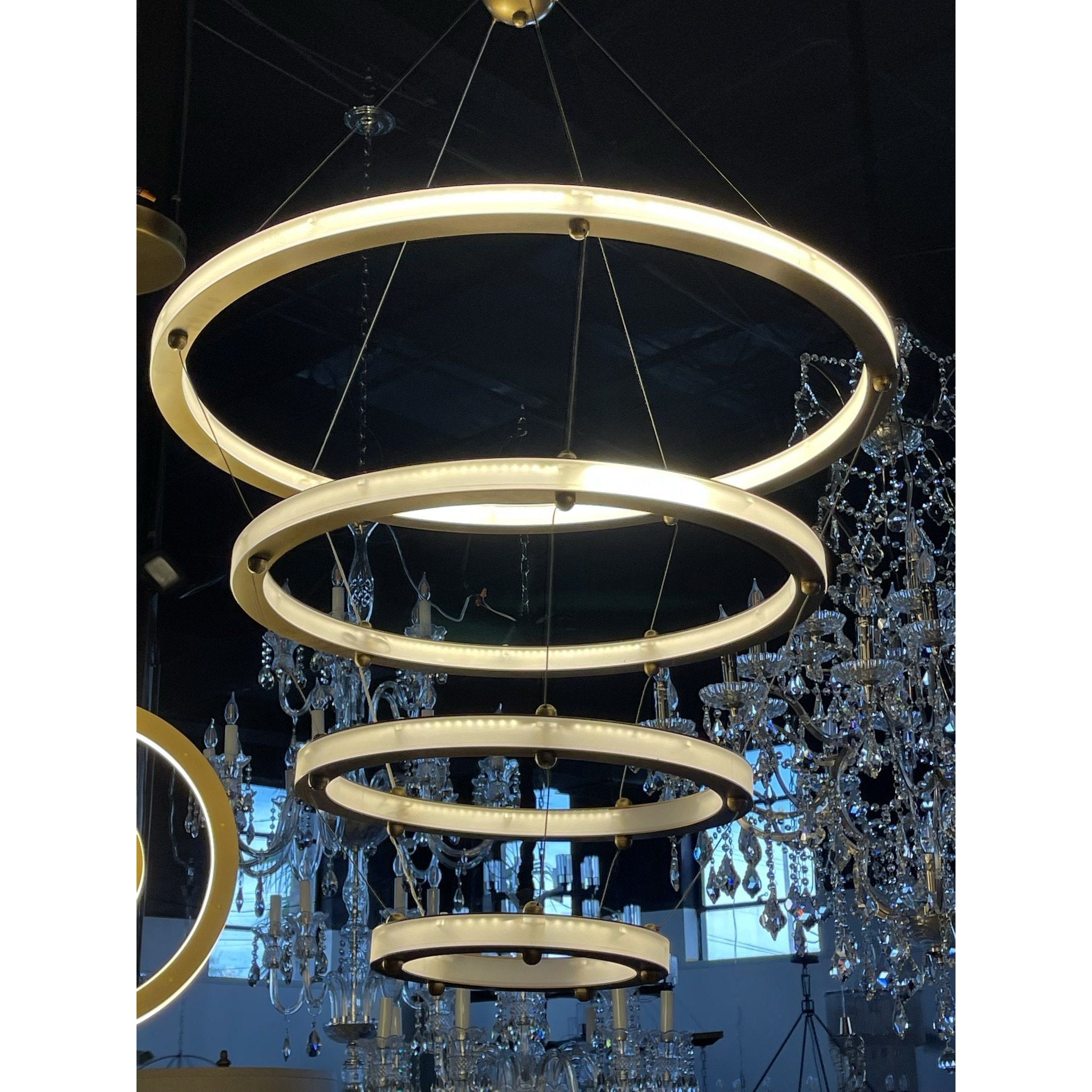 Ogee Arch 4-Ring LED Chandelier - Italian Concept