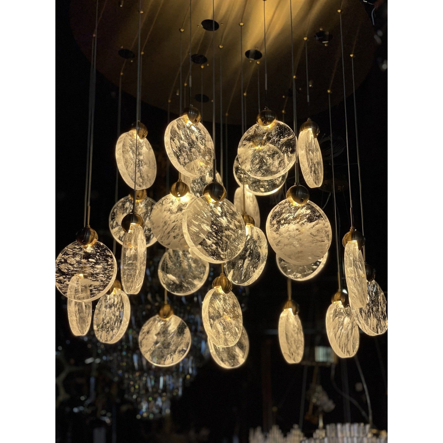 Aurora Cloud Glass Cluster LED Pendant Light - Italian Concept - 