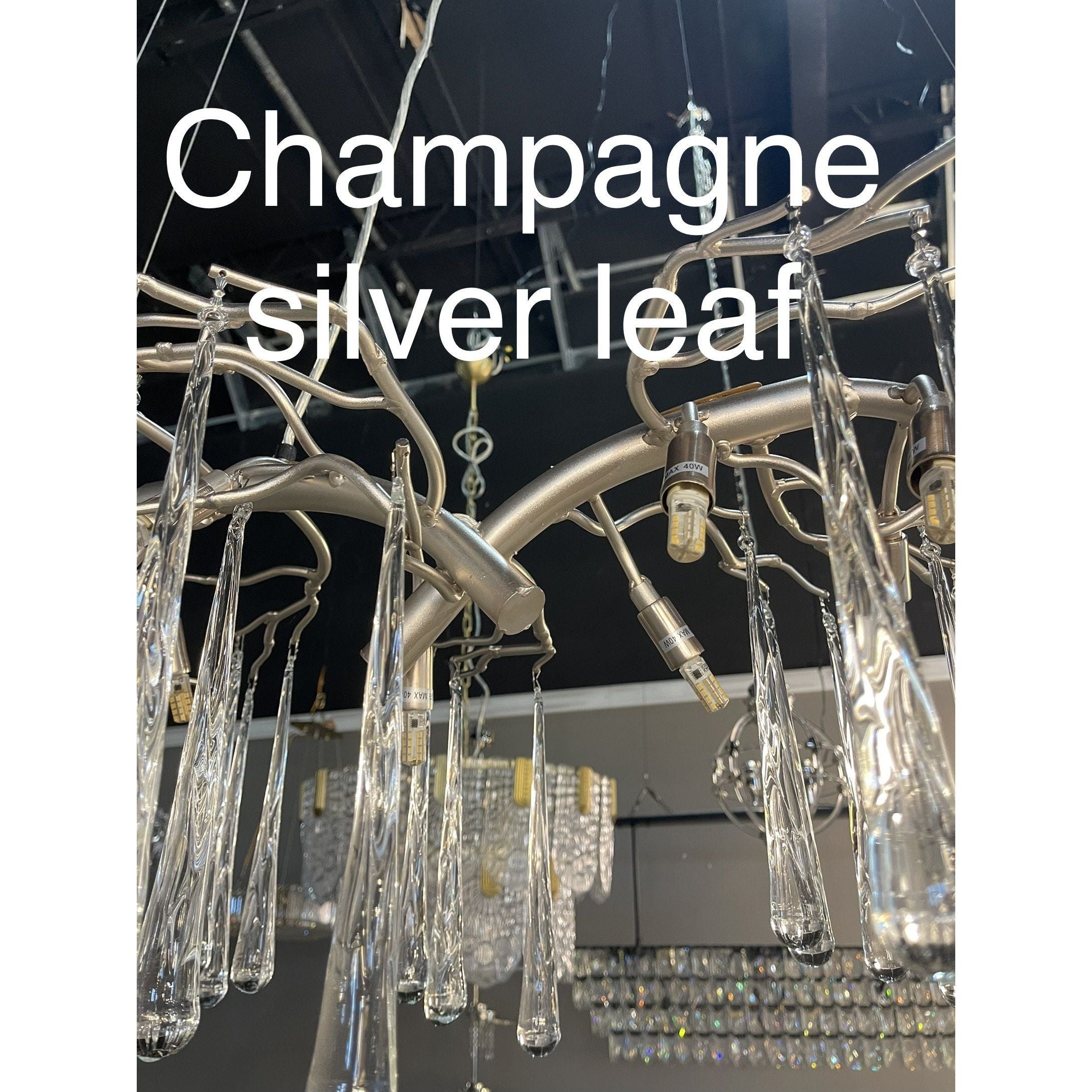 Livio Halo Branching 48"W Round Teardrop Chandelier - Italian Concept