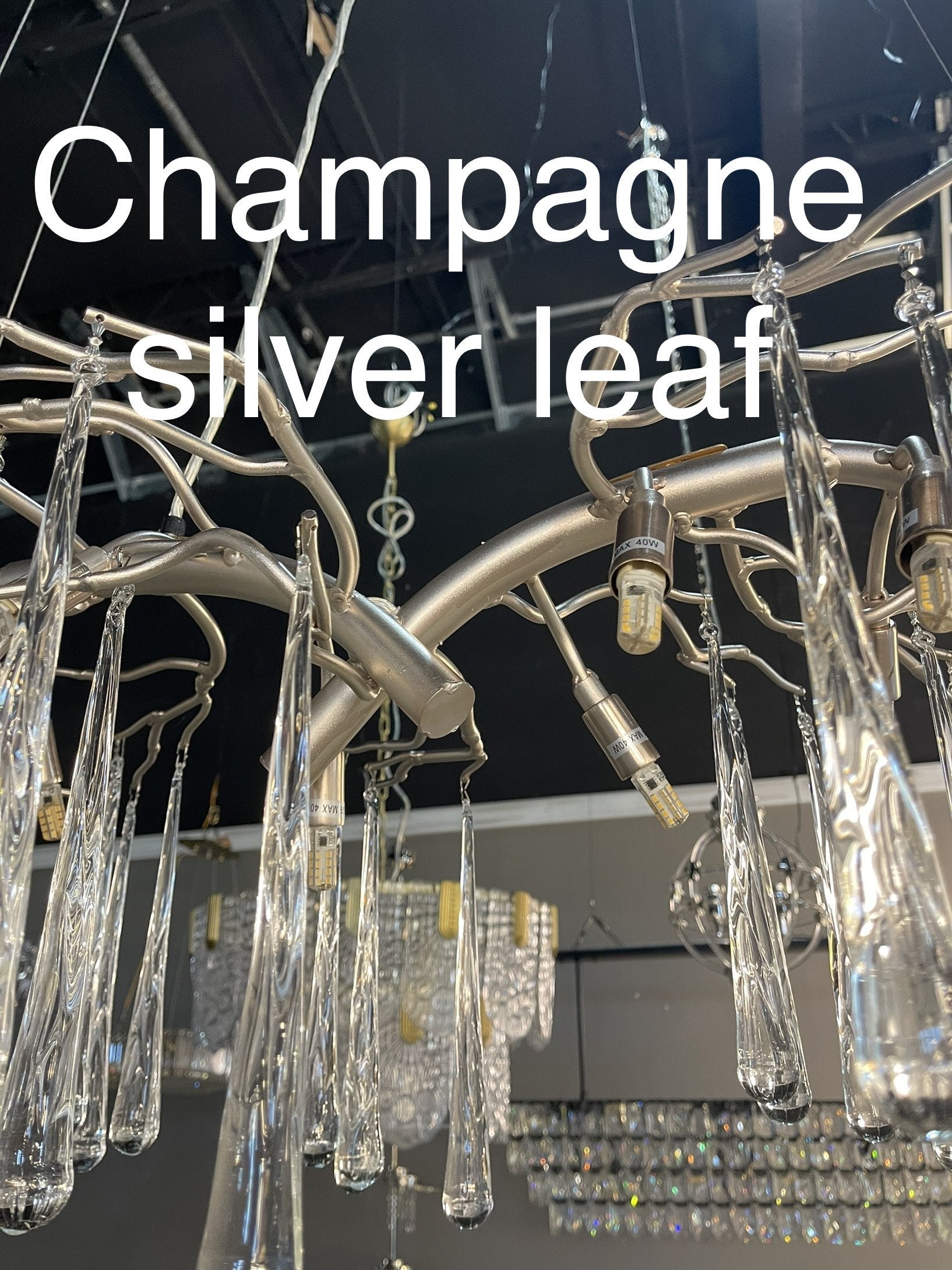 Livio Branching Brass Round Teardrop Chandelier - Italian Concept