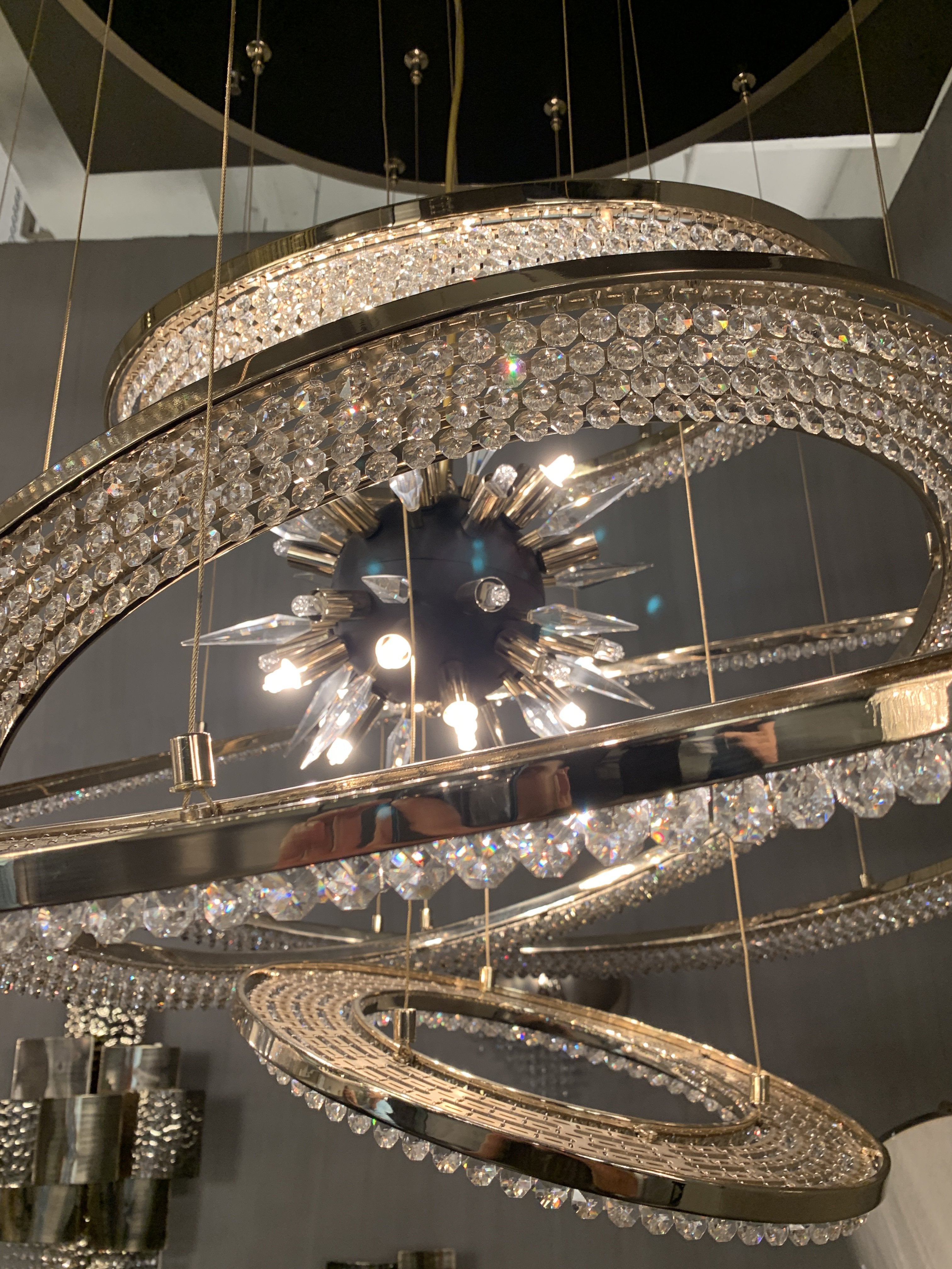 Aleron Crystal Ring Sputnik Chandelier - Italian Concept - 