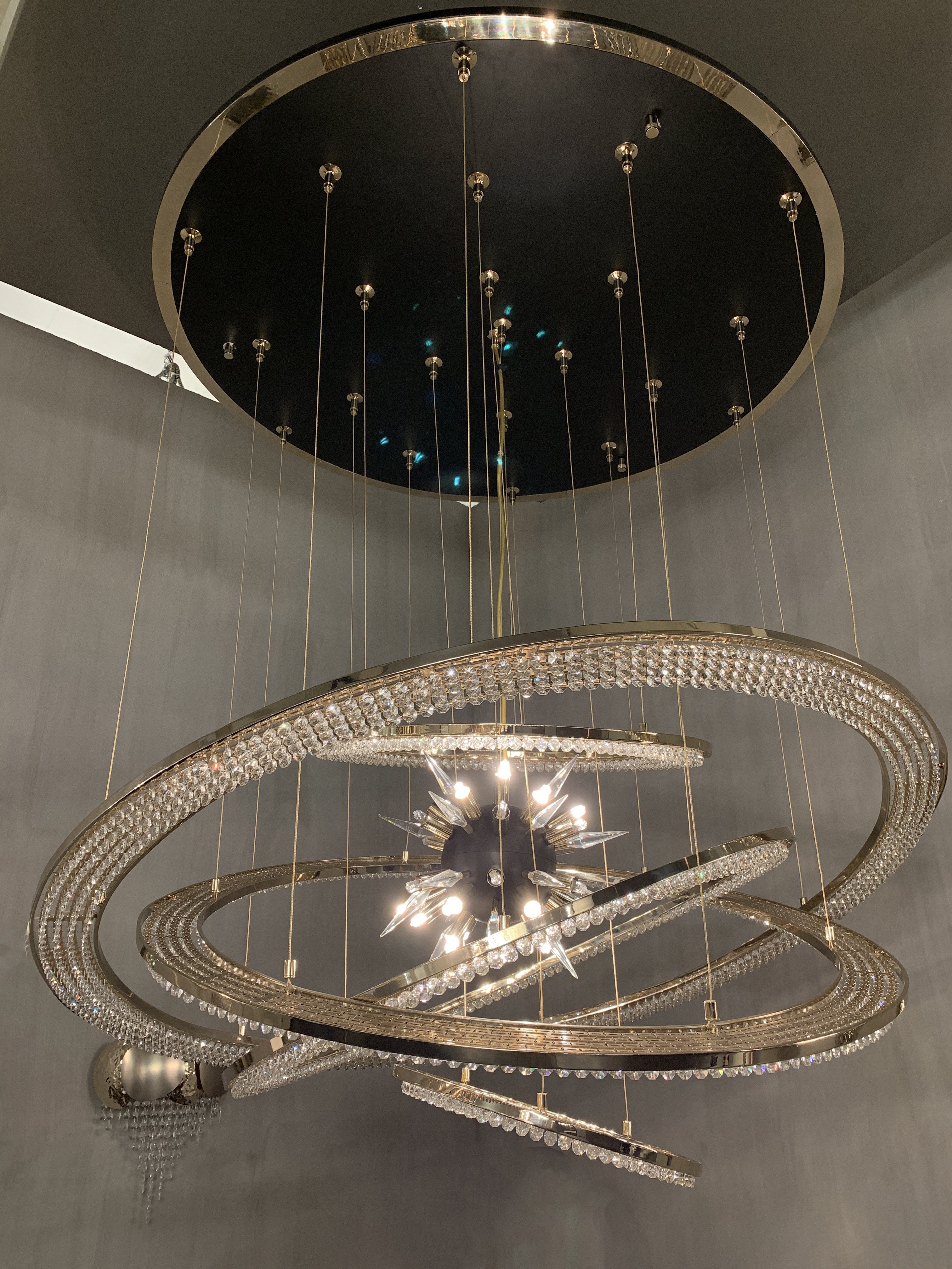 Aleron Crystal Ring Sputnik Chandelier - Italian Concept - 