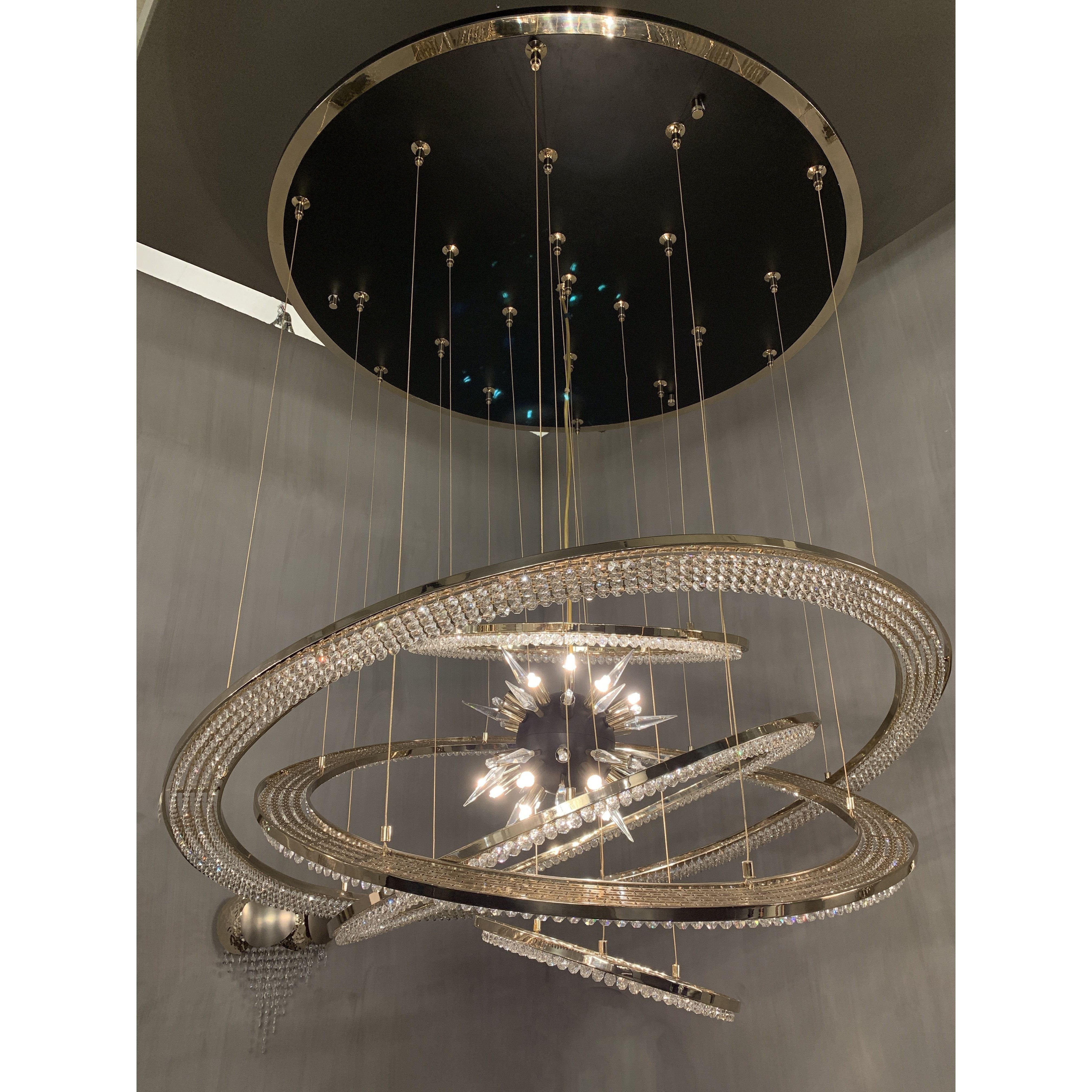 Aleron Crystal Ring Sputnik Chandelier - Italian Concept - 