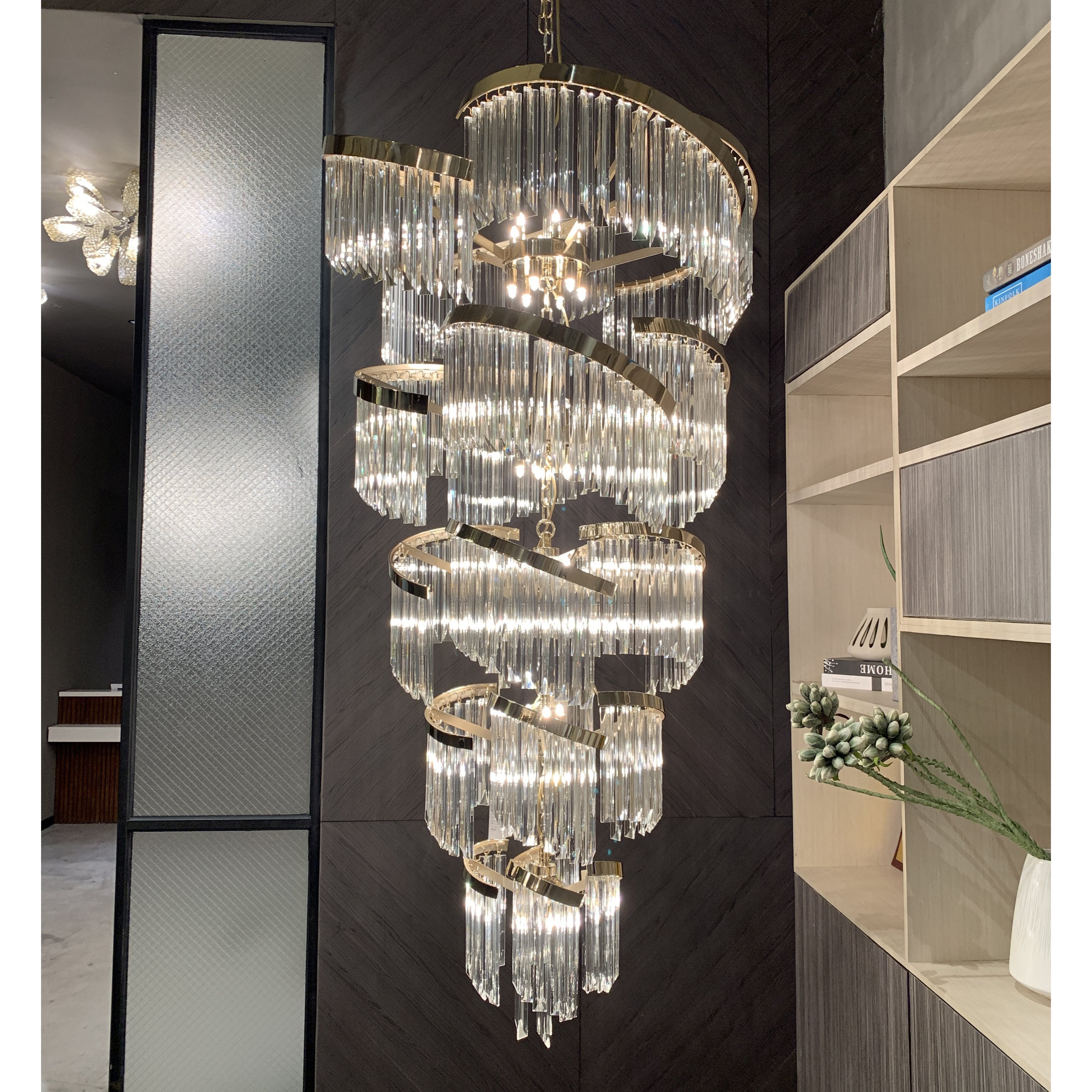 Twin Palms Foyer Crystal Chandelier - Italian Concept