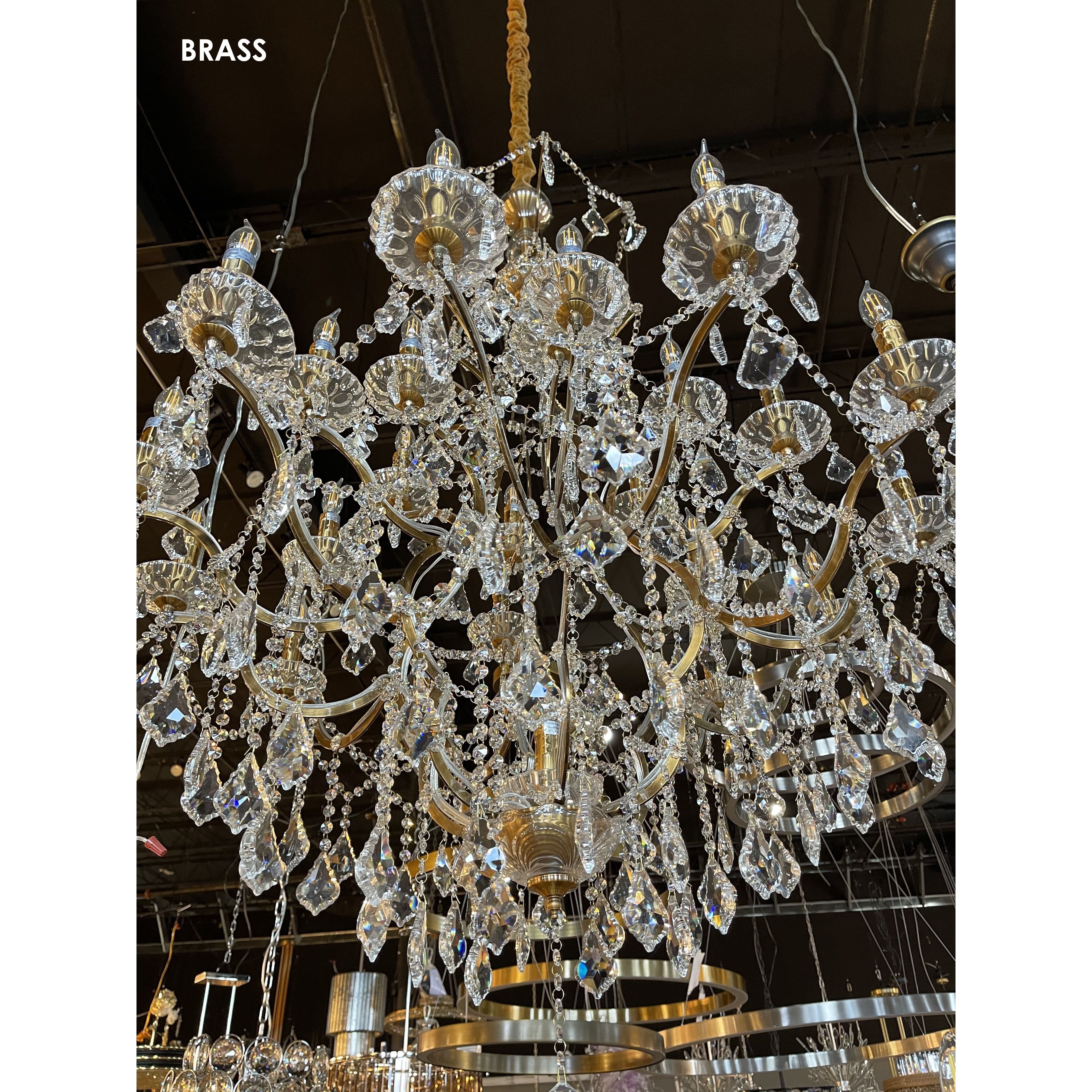 25 Light Maria Theresa Clear Crystal Chandelier - Italian Concept - 