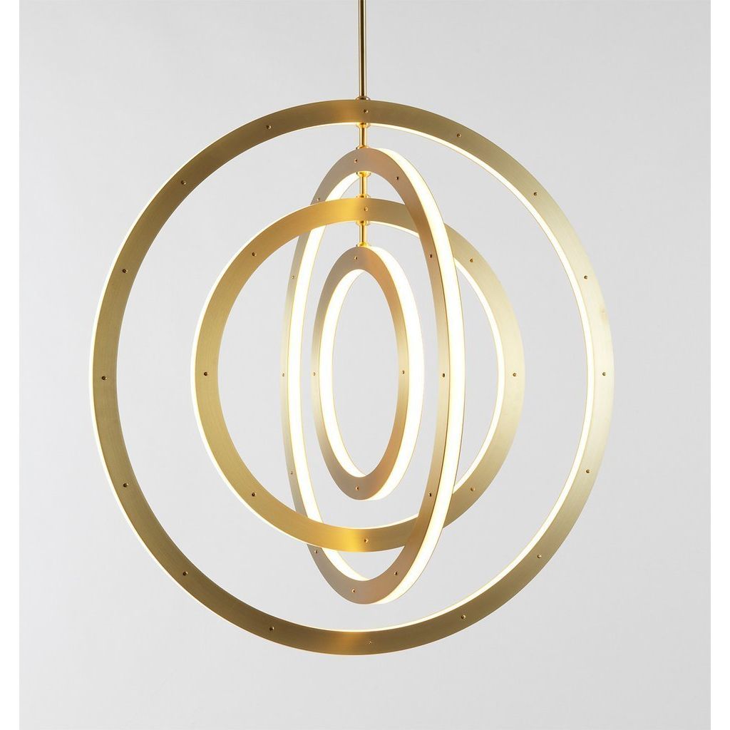 Ionic 4-Ring Tiered LED Round Chandelier - Italian Concept