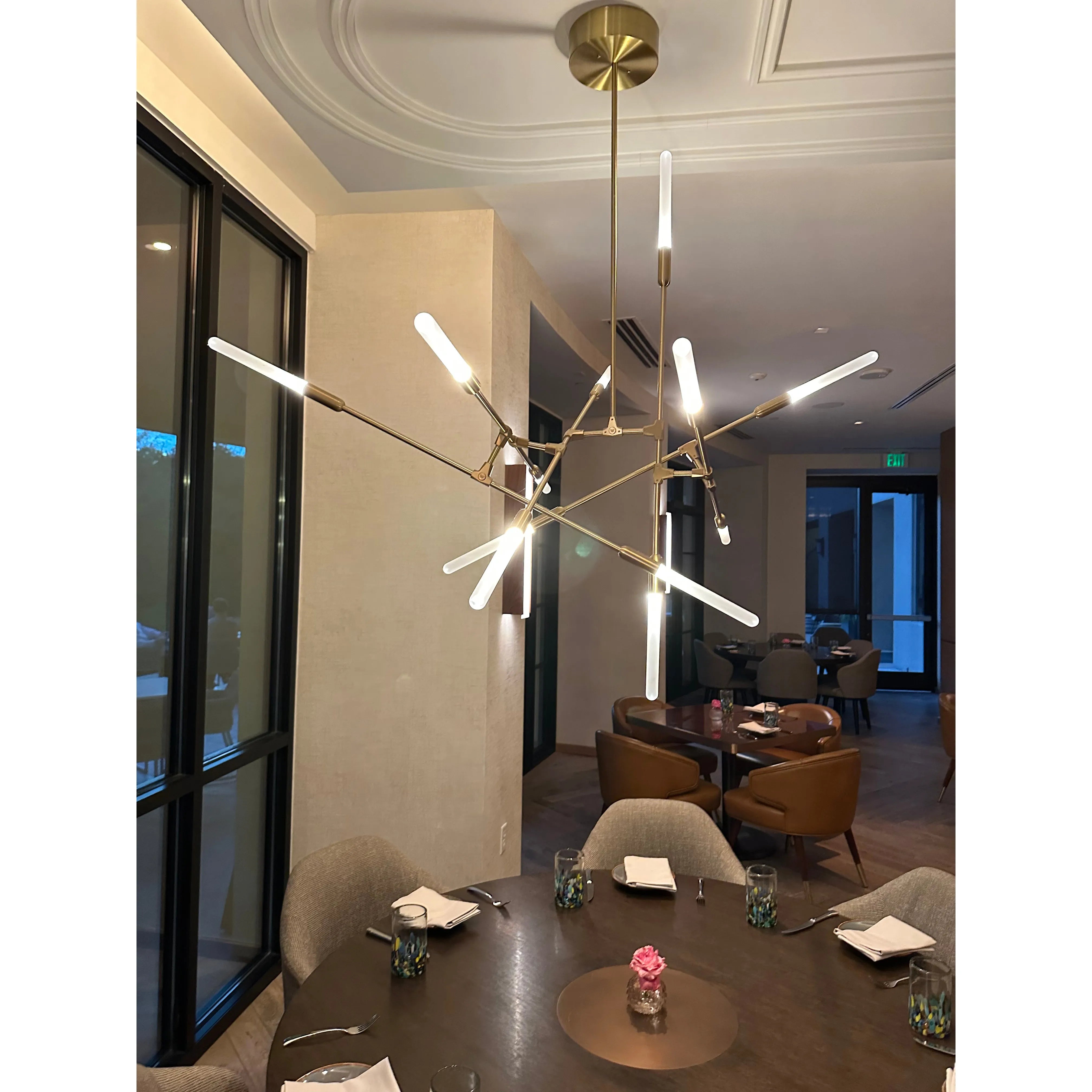 Amy's Branching Glass Tubular Chandelier - Italian Concept