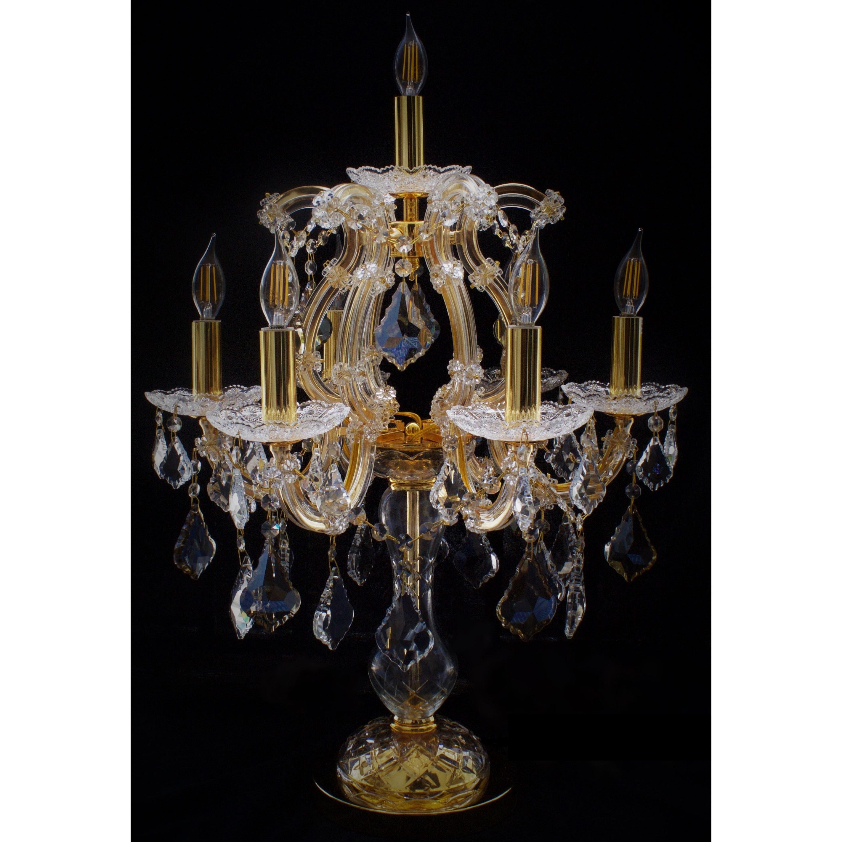 Maria Theresa 7 Light Crystal Table Lamp - Italian Concept