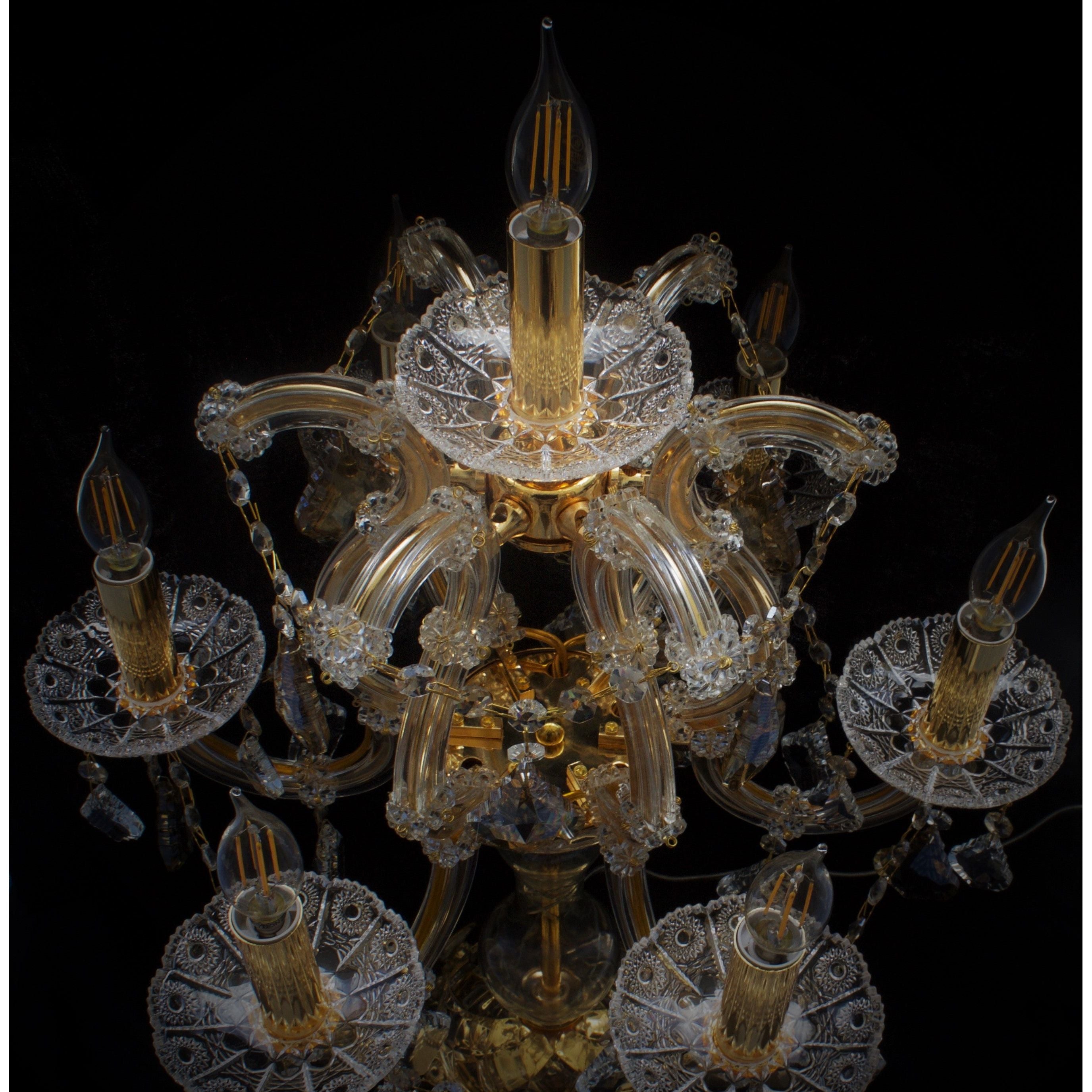 Maria Theresa 7 Light Crystal Table Lamp - Italian Concept