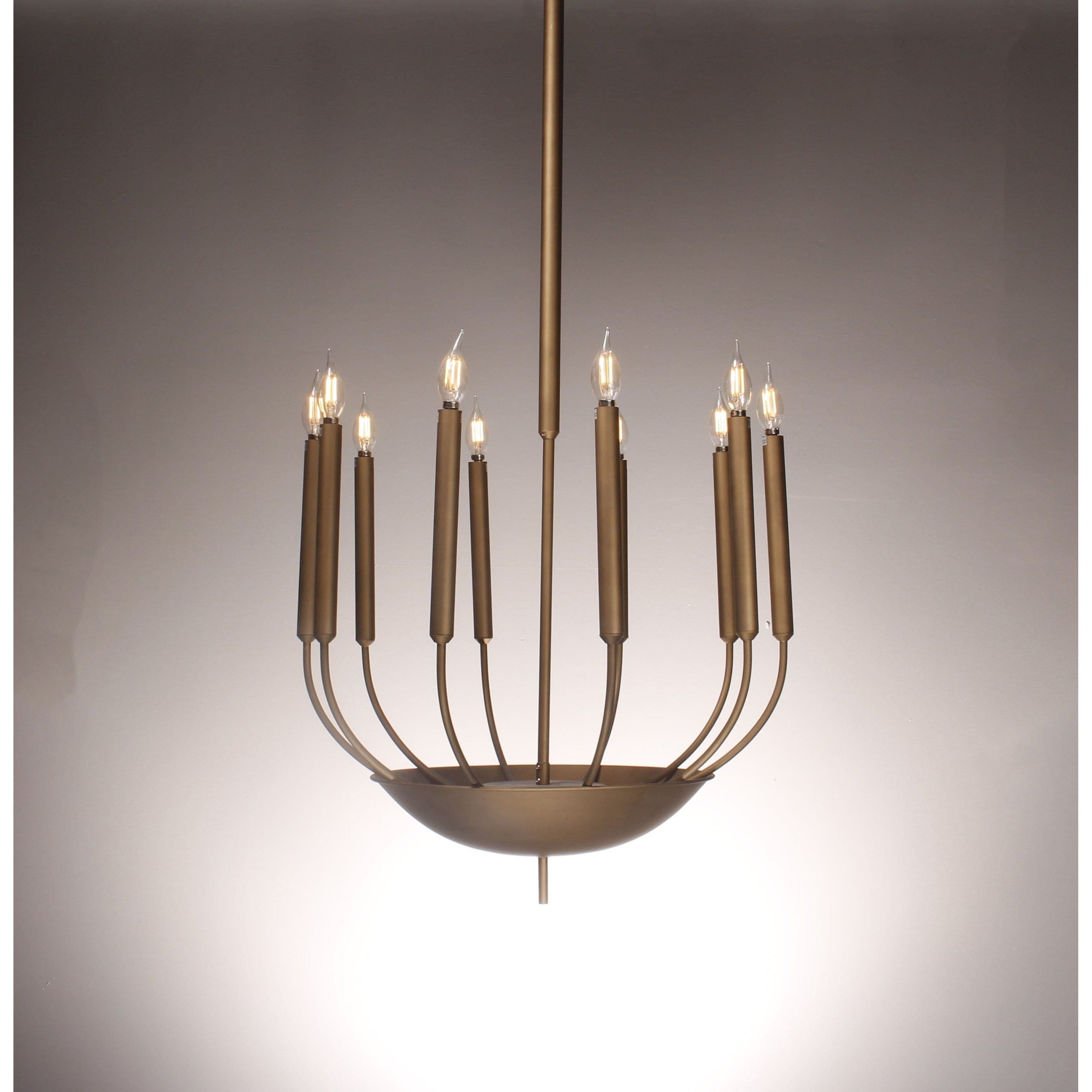 Metal Candle Stick 10 Light Chandelier - Italian Concept