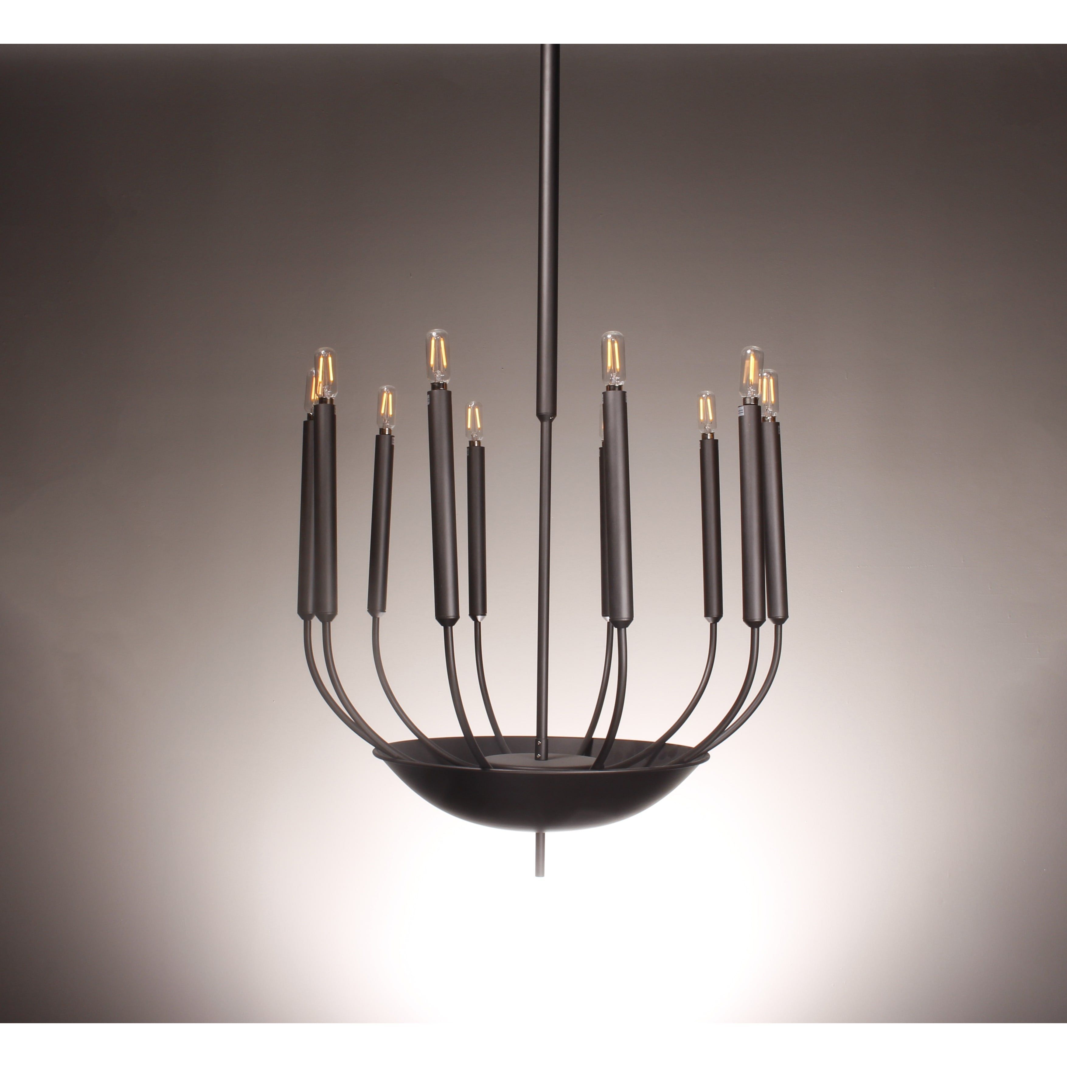 Metal Candle Stick 10 Light Chandelier - Italian Concept