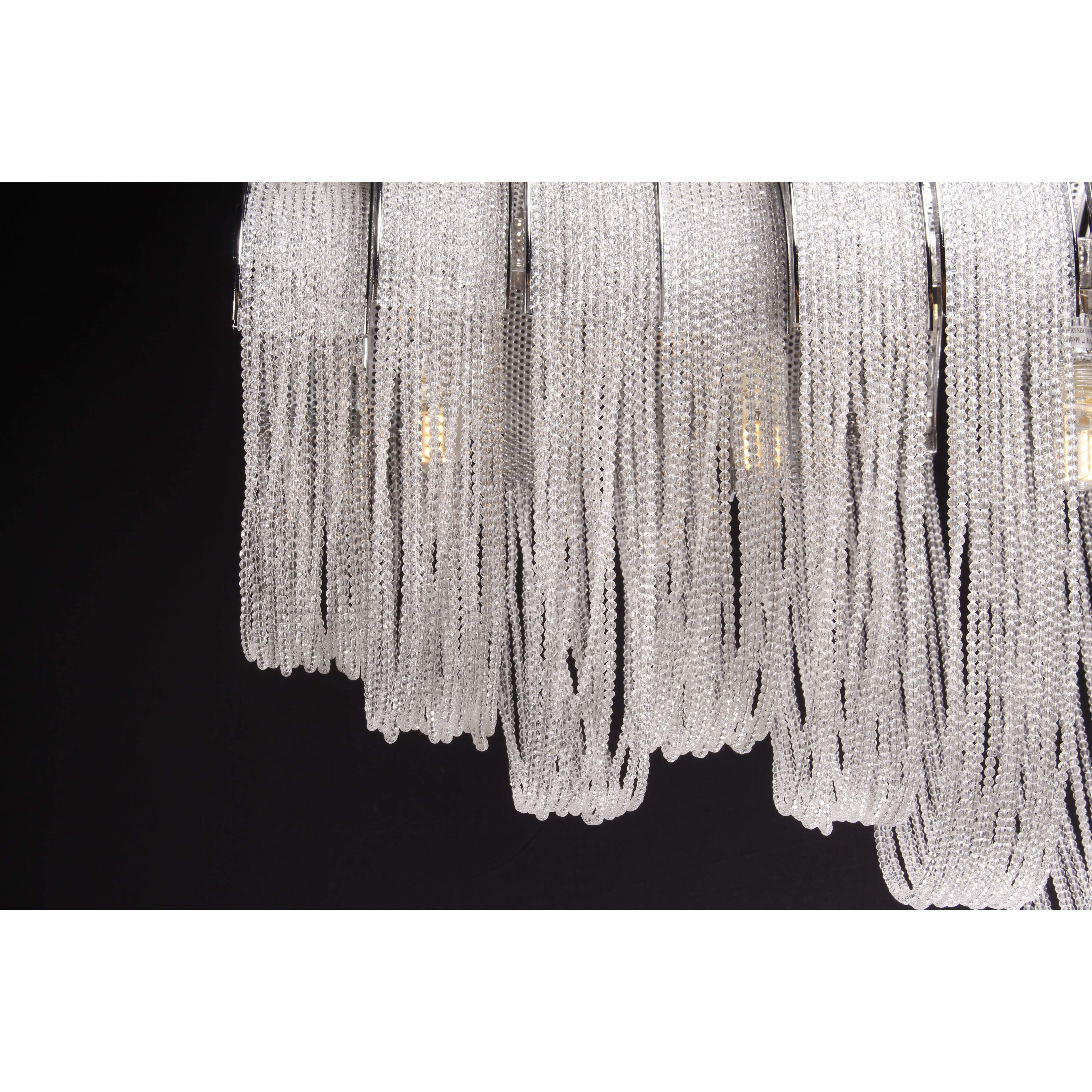 Rumi Linear Crystal Bead Chandelier - Italian Concept