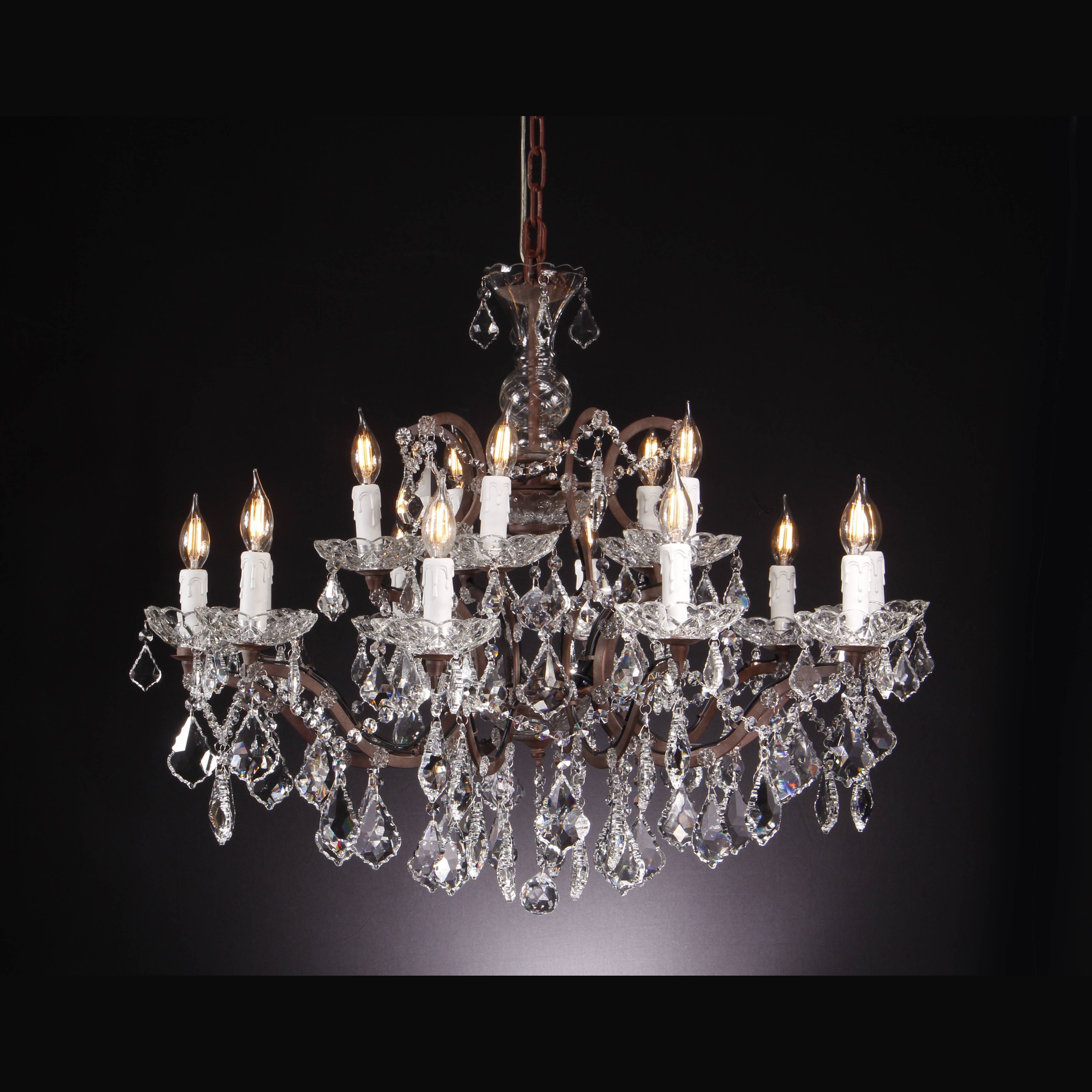 15 Light Rococo Maria Theresa Crystal Chandelier - Italian Concept - 