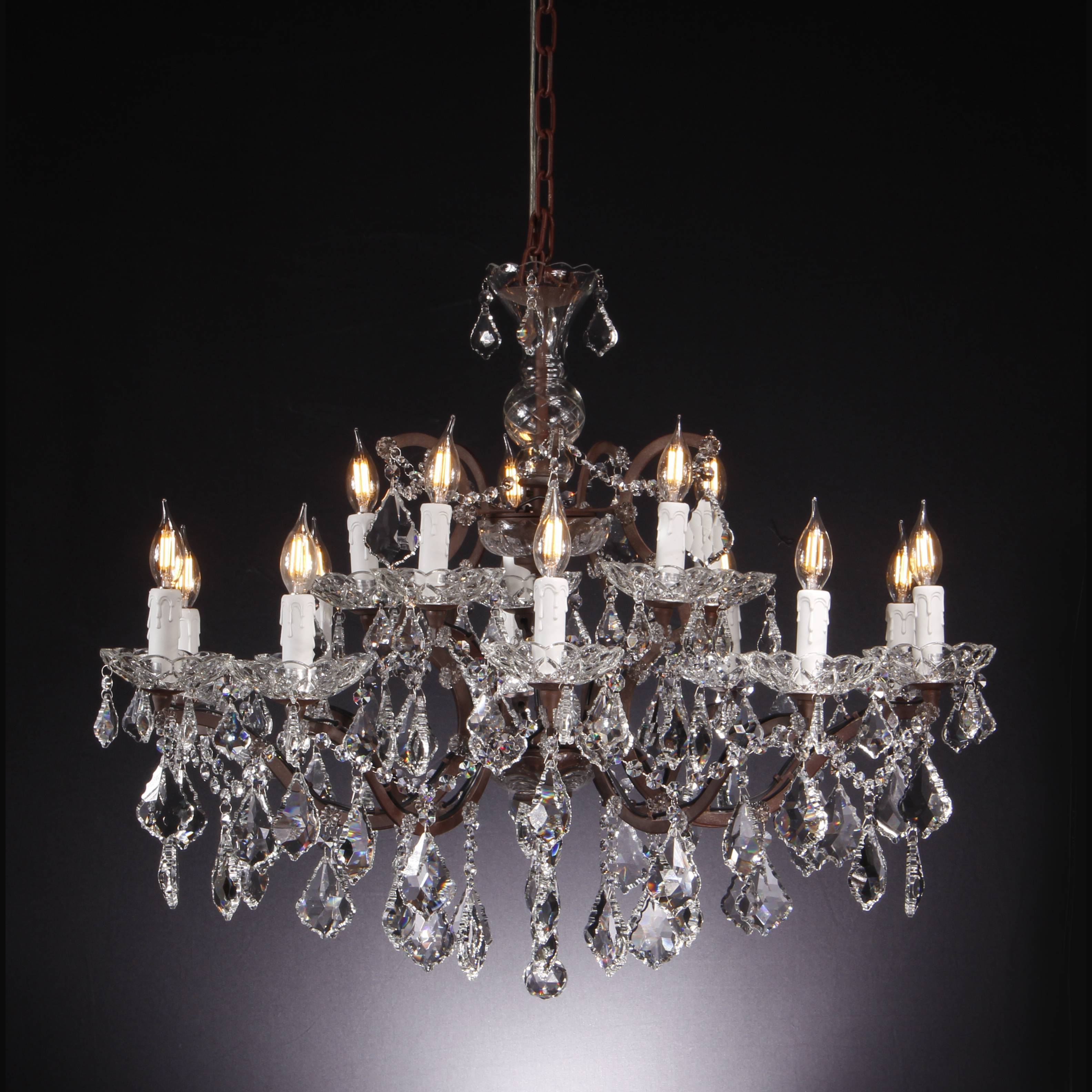 15 Light Rococo Maria Theresa Crystal Chandelier - Italian Concept - 