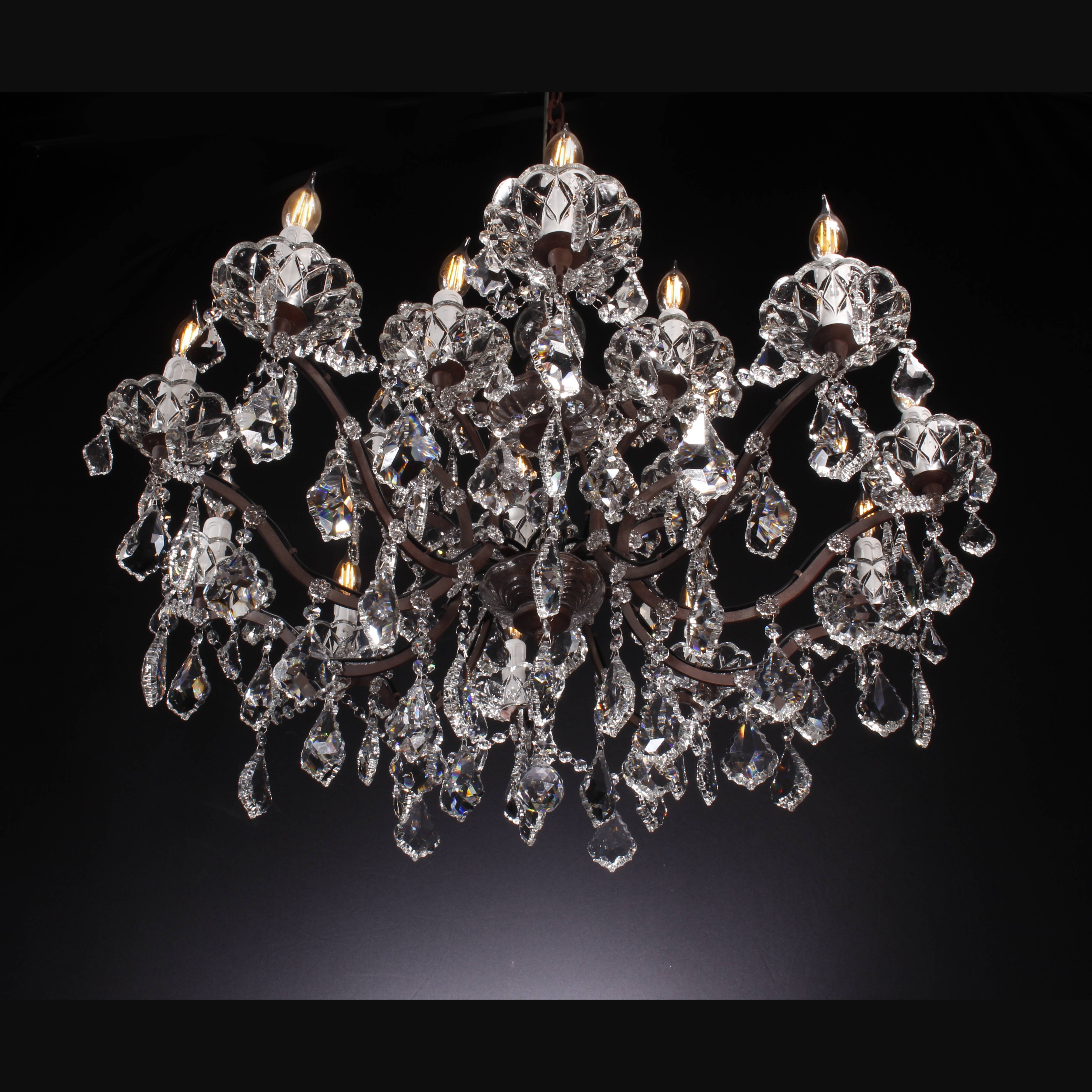 15 Light Rococo Maria Theresa Crystal Chandelier - Italian Concept - 