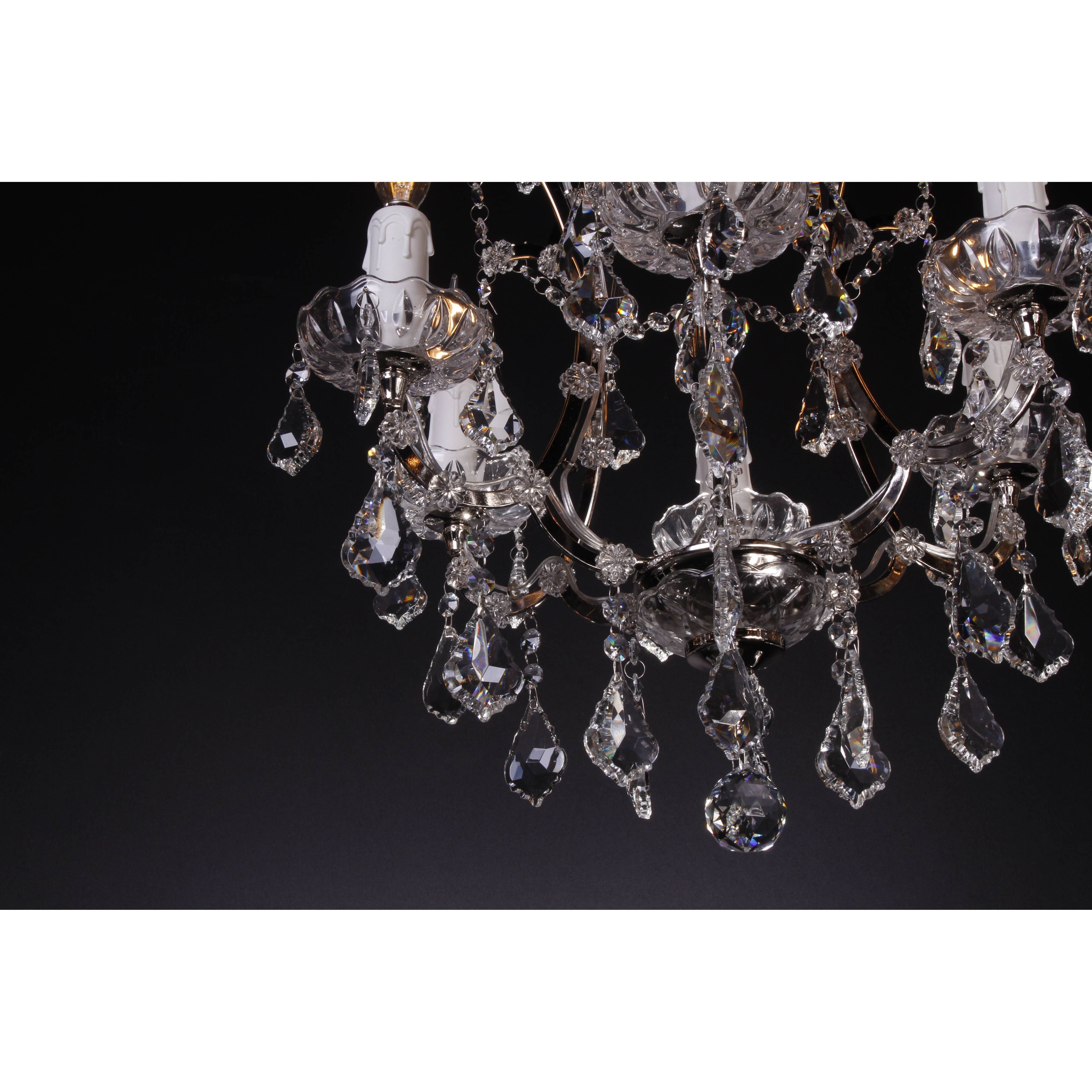 6 Light Maria Theresa Crystal Chandelier - Italian Concept - 