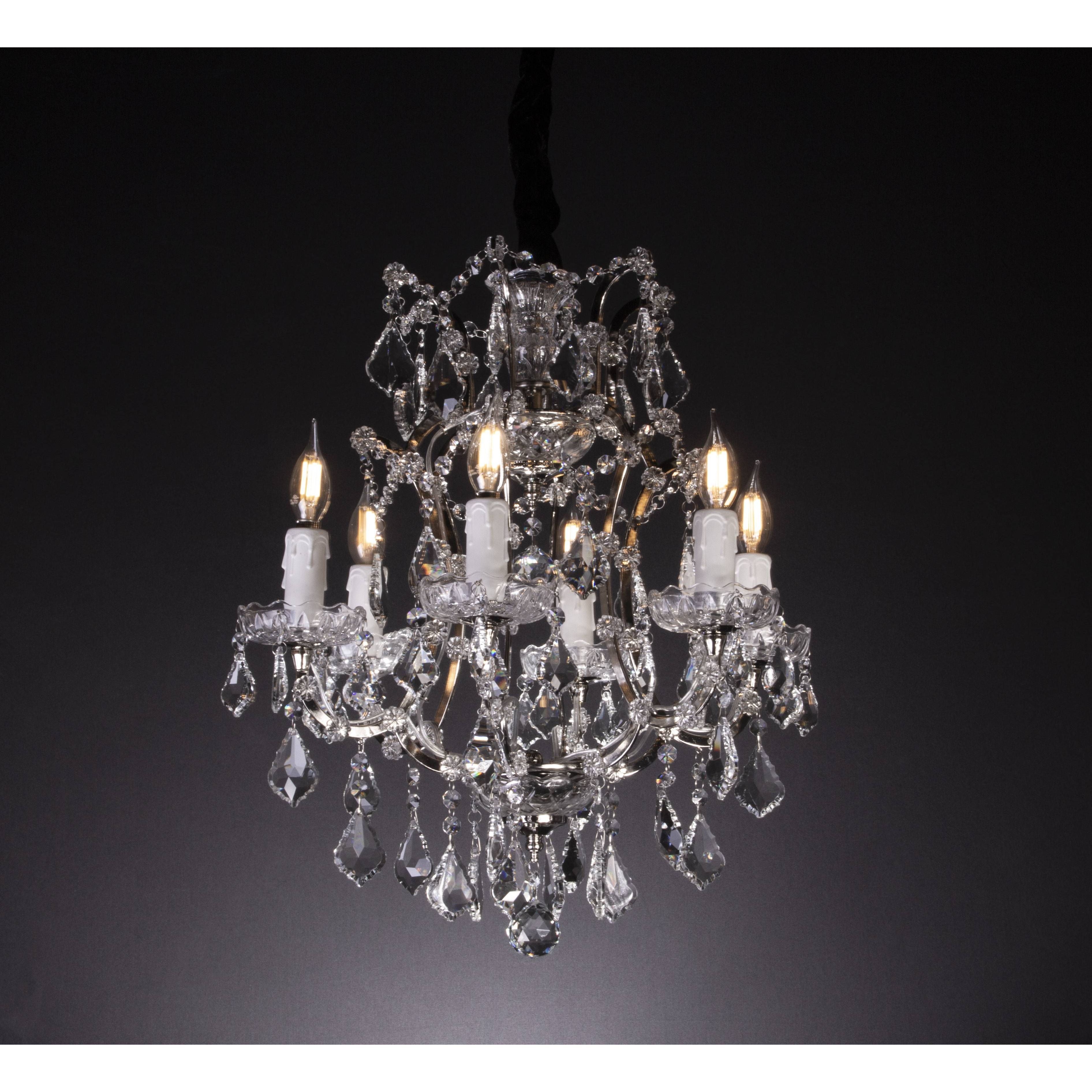 6 Light Maria Theresa Crystal Chandelier - Italian Concept - 